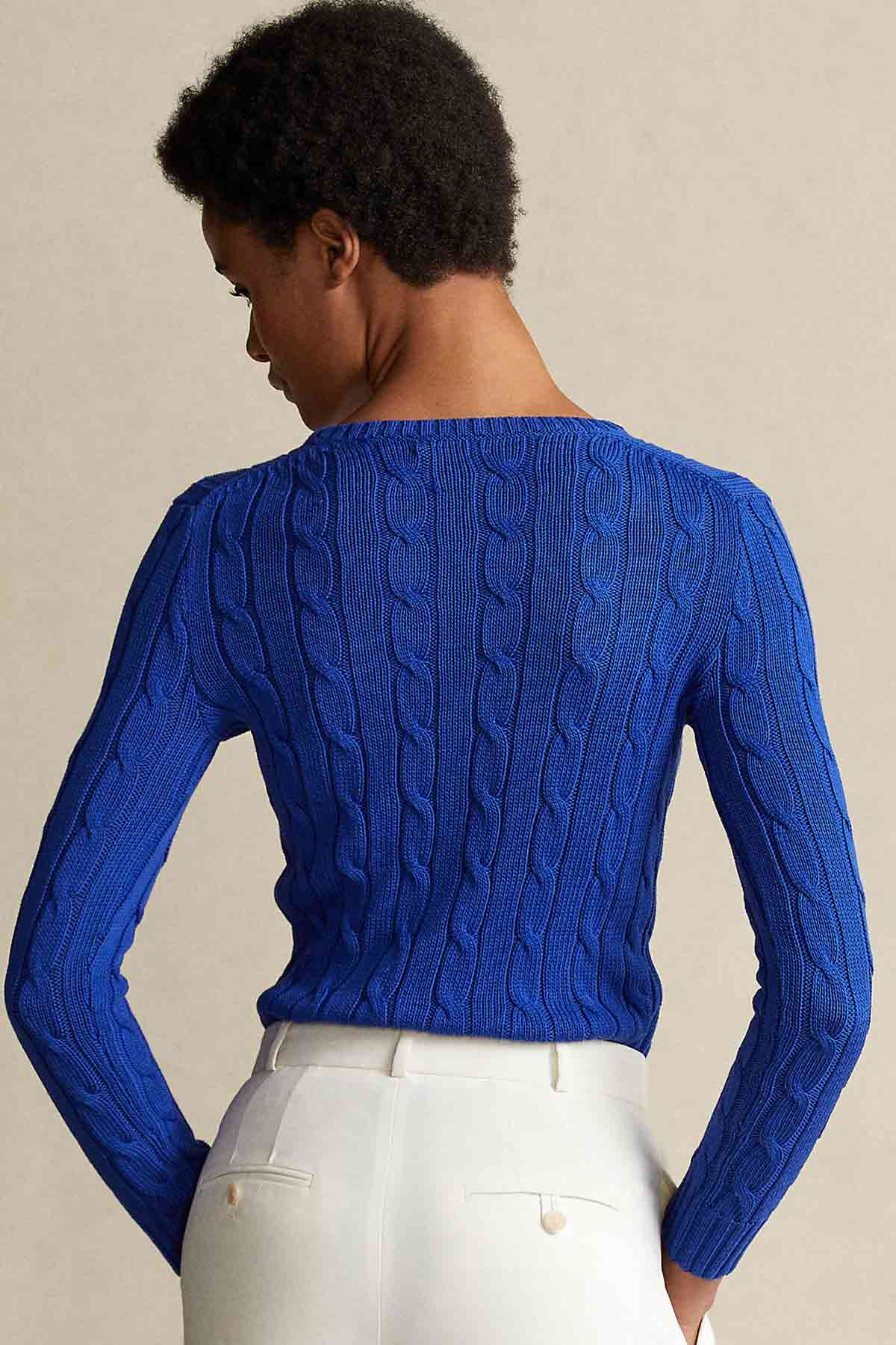 Polo Ralph Lauren Pima Cotton Slim Fit Saç Örgü Triko-Libas Trendy Fashion Store