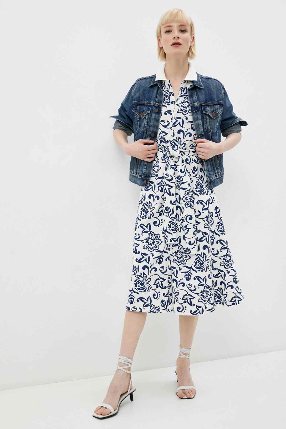 Polo Ralph Lauren Belden Kuşaklı Midi Elbise-Libas Trendy Fashion Store