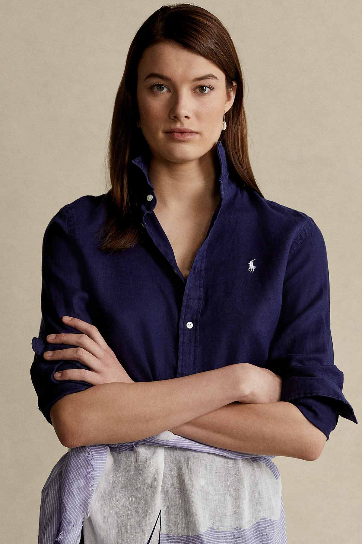 Polo Ralph Lauren Geniş Kesim Keten Gömlek-Libas Trendy Fashion Store
