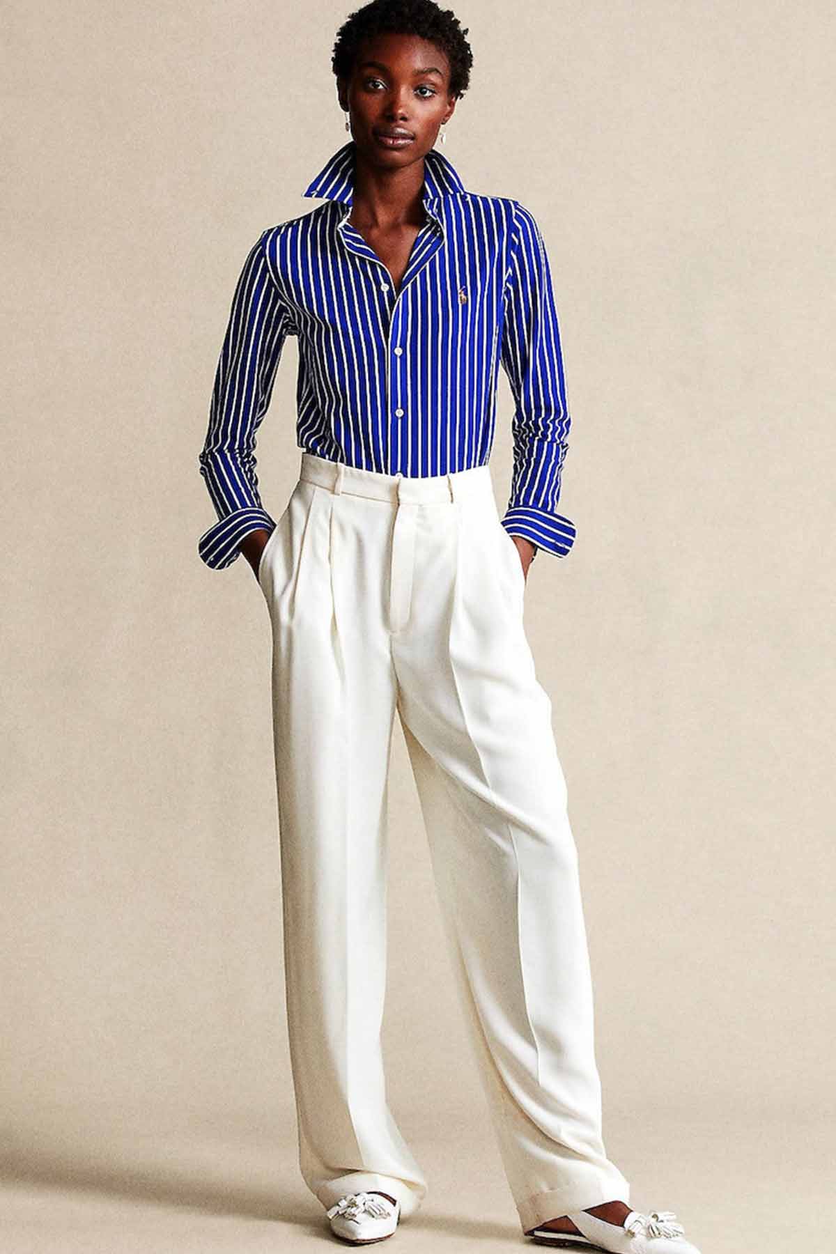 Polo Ralph Lauren Knit Oxford Çizgili Gömlek-Libas Trendy Fashion Store