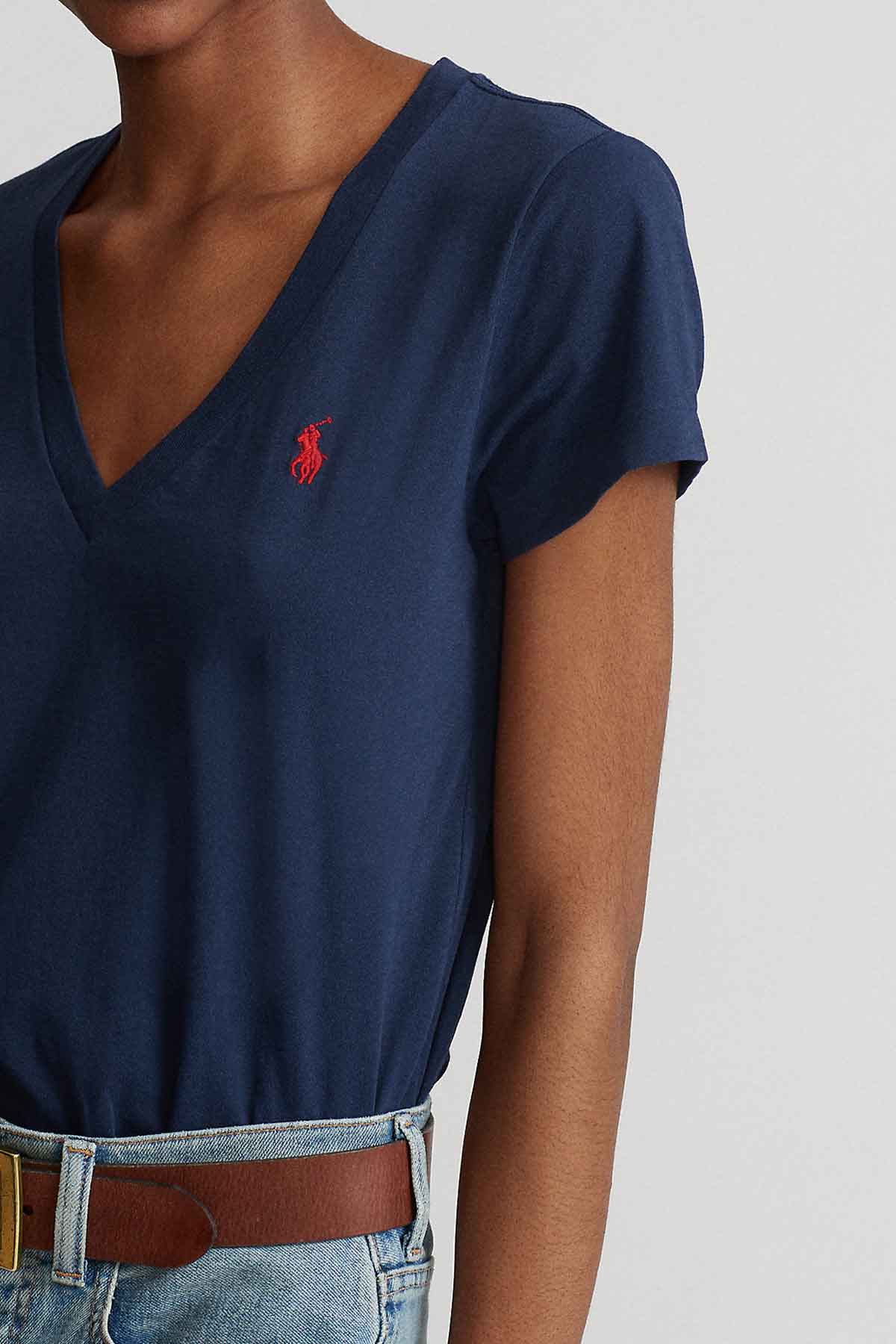 Polo Ralph Lauren Custom Fit V Yaka T-shirt-Libas Trendy Fashion Store