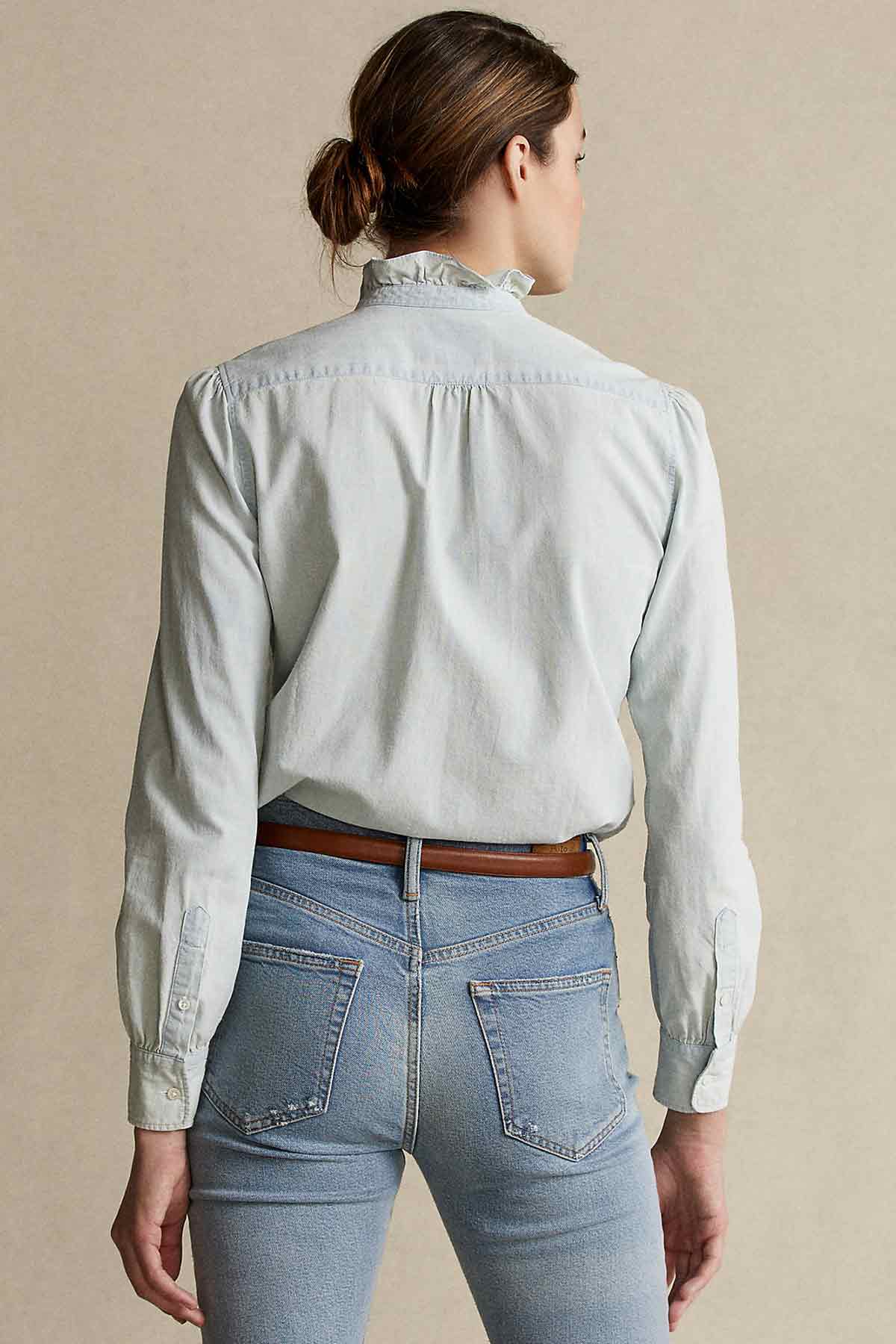 Polo Ralph Lauren Fırfırlı Denim Gömlek-Libas Trendy Fashion Store