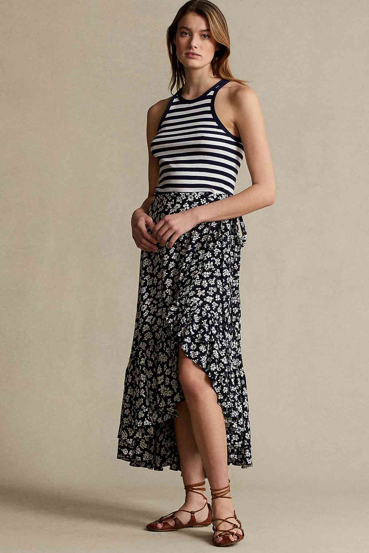 Polo Ralph Lauren Çiçek Desenli Asimetrik Etek-Libas Trendy Fashion Store