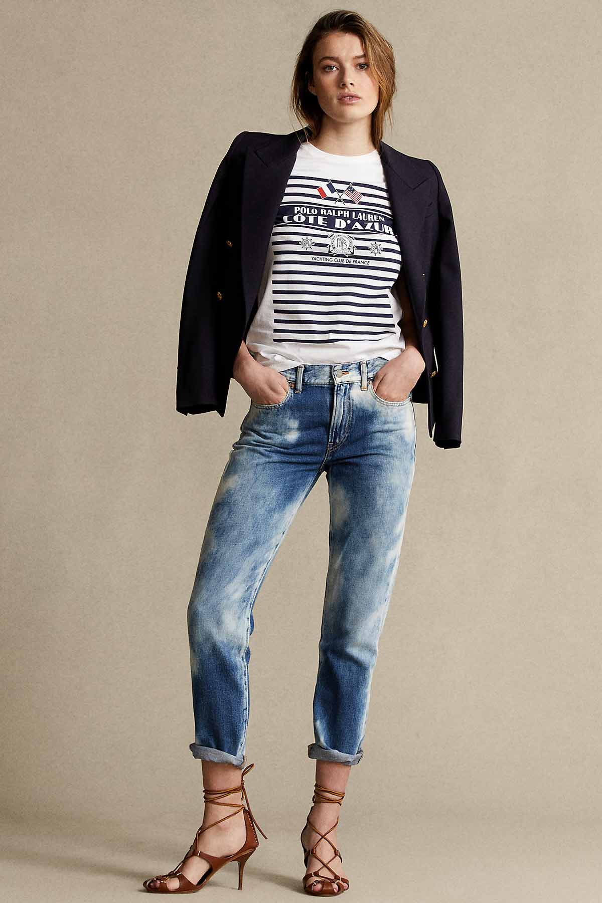 Polo Ralph Lauren Açma Efektli Avery Boyfriend Jeans-Libas Trendy Fashion Store