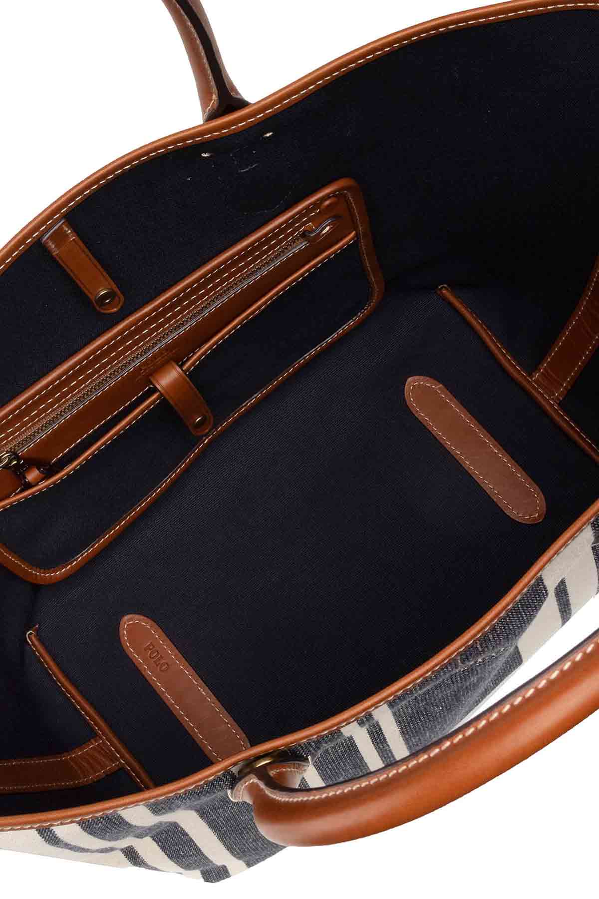 Polo Ralph Lauren Çizgili Çanta-Libas Trendy Fashion Store