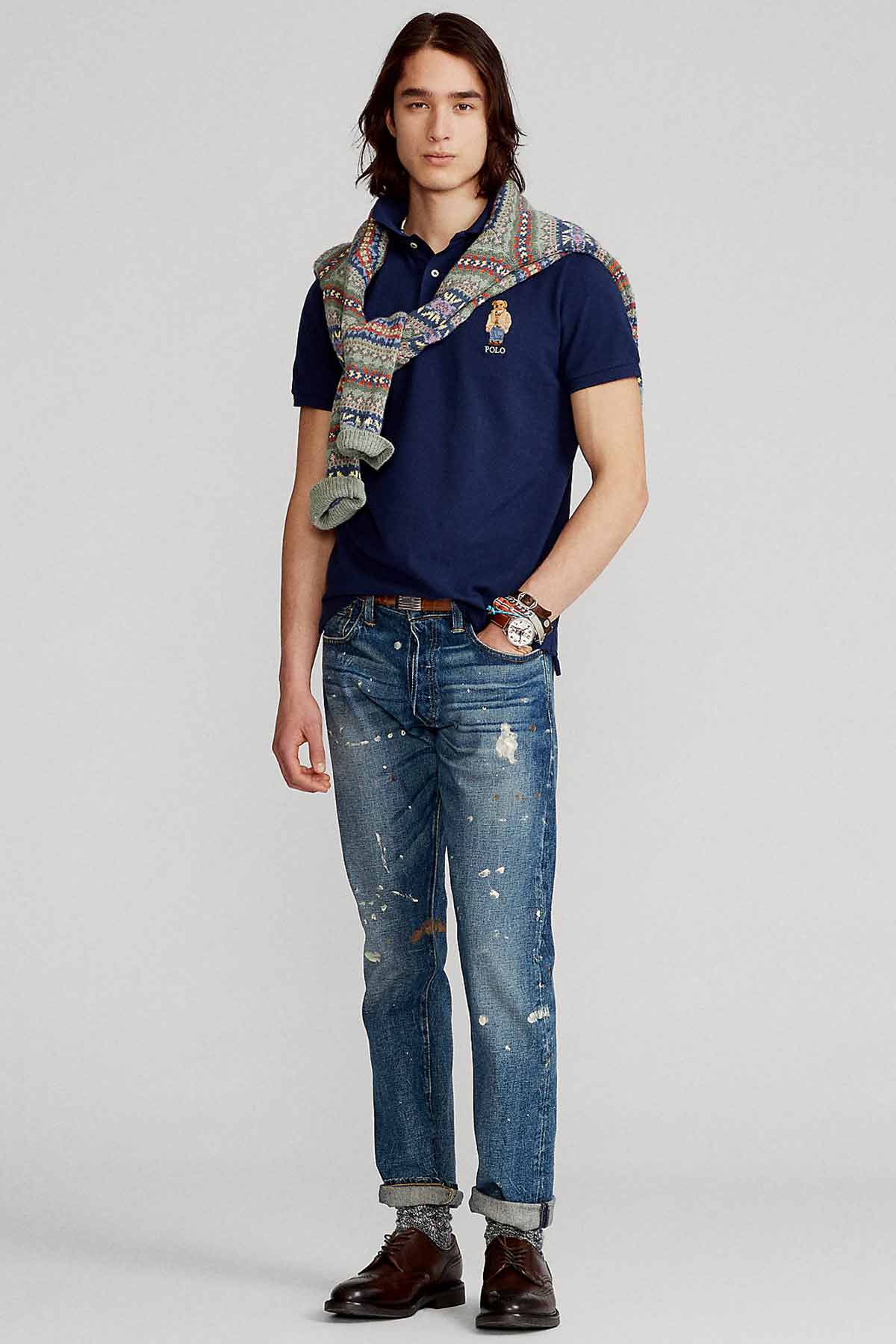 Polo Ralph Lauren Custom Slim Fit Polo Bear Polo Yaka T-shirt-Libas Trendy Fashion Store