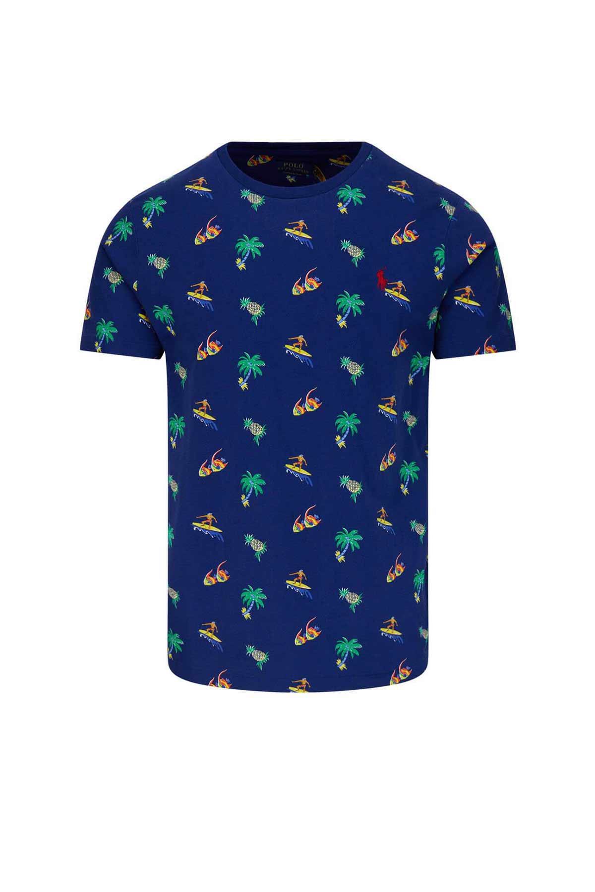 Polo Ralph Lauren Tropik Desenli Custom Slim Fit T-shirt-Libas Trendy Fashion Store