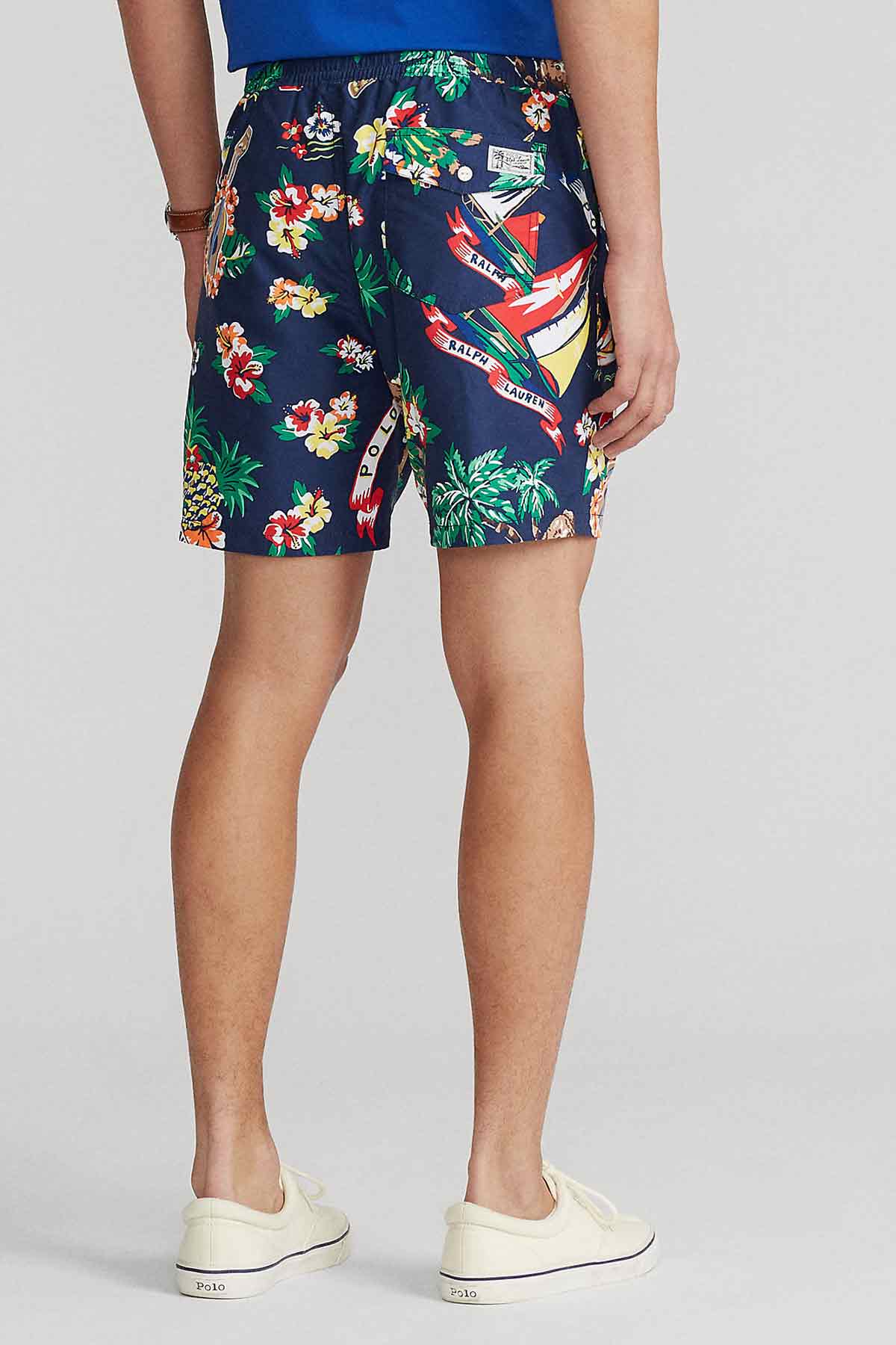Polo Ralph Lauren Tropik Desenli Polo Bear Şort Mayo-Libas Trendy Fashion Store