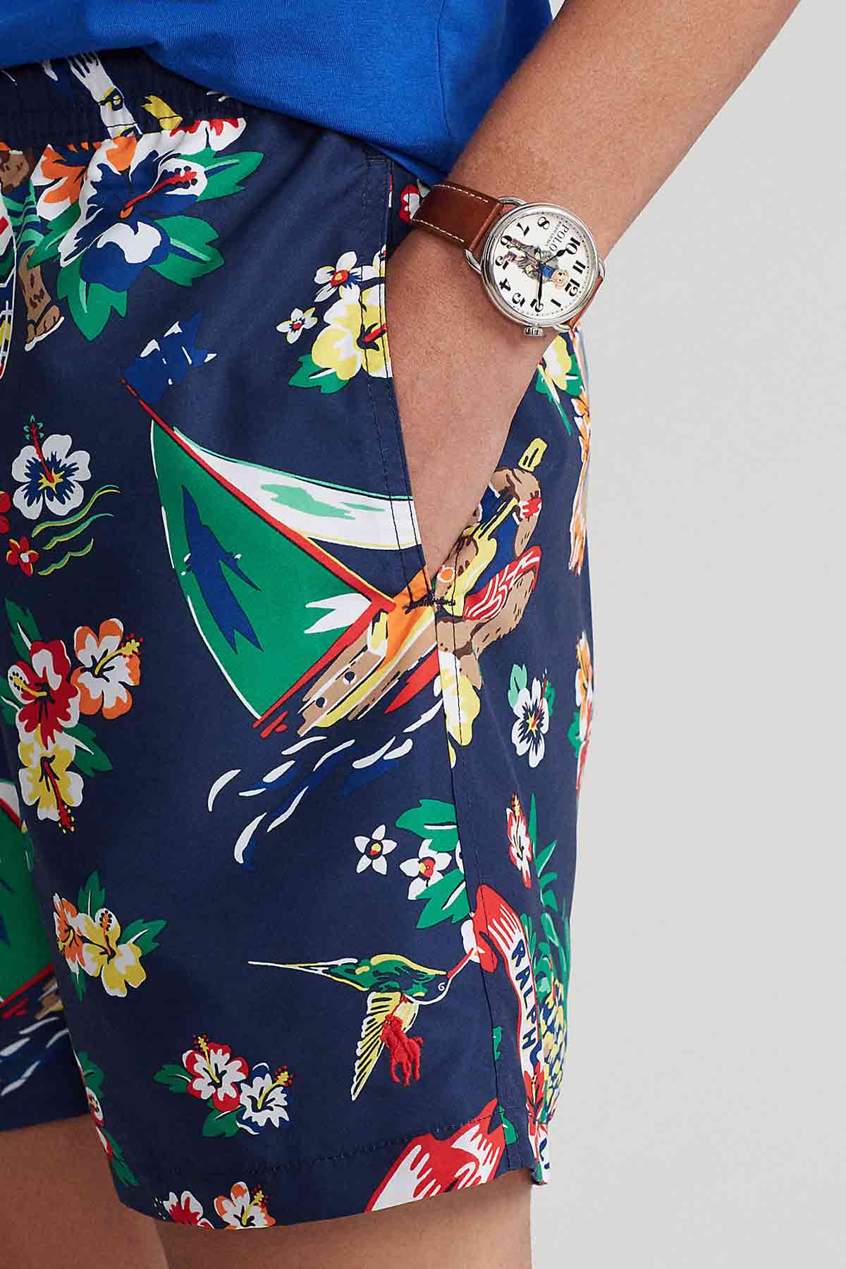 Polo Ralph Lauren Tropik Desenli Polo Bear Şort Mayo-Libas Trendy Fashion Store