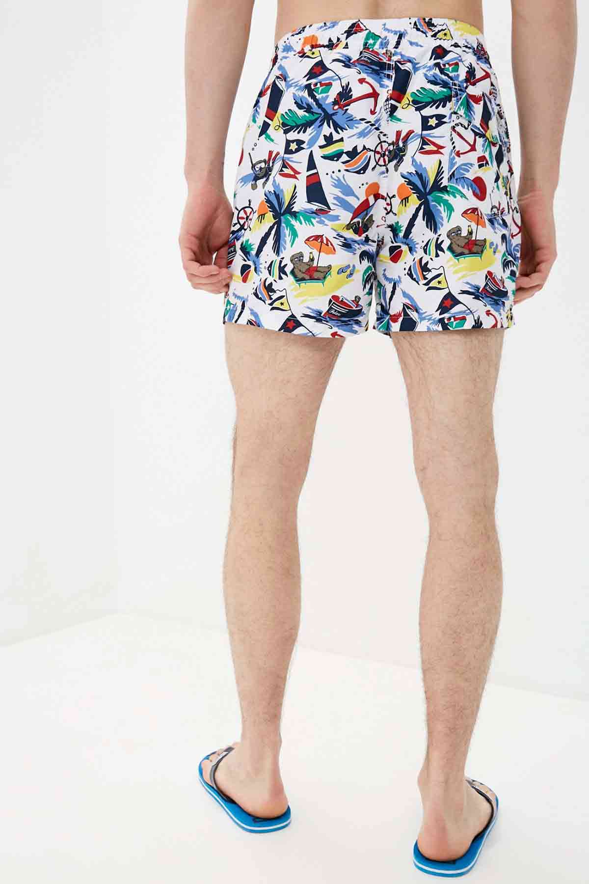 Polo Ralph Lauren Tropik Desenli Slim Fit Şort Mayo-Libas Trendy Fashion Store