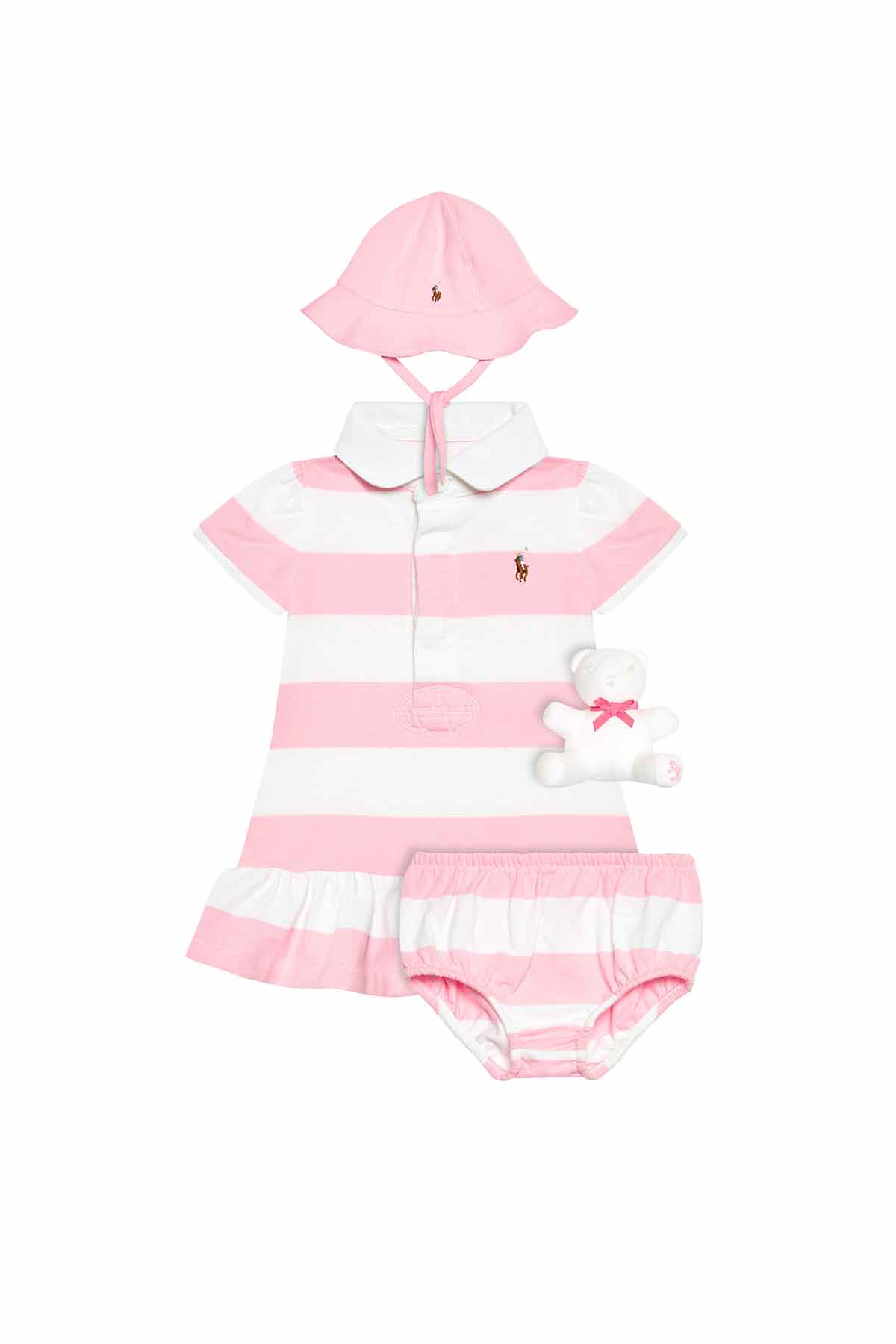 Polo Ralph Lauren 6-9 Ay Kız Bebek Polo Bear Elbise Set-Libas Trendy Fashion Store