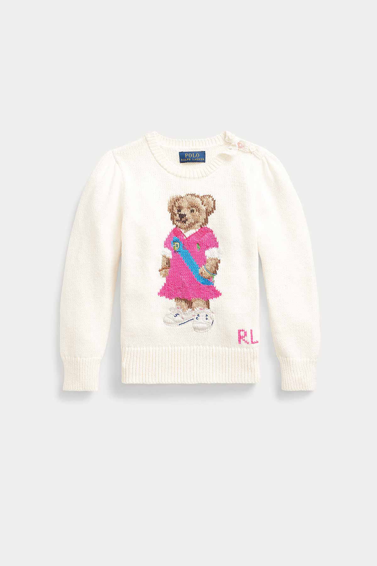 Polo Ralph Lauren 2-6.5 Yaş Kız Çocuk Polo Bear Örgü Triko-Libas Trendy Fashion Store