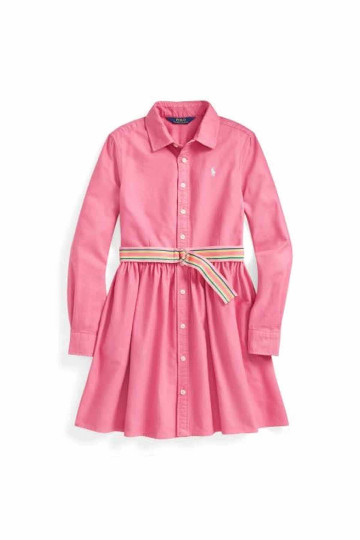 Polo Ralph Lauren 12-24 Ay Kız Bebek Kemerli Gömlek Elbise-Libas Trendy Fashion Store