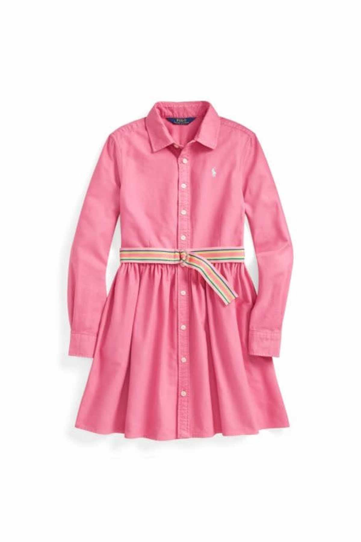 Polo Ralph Lauren 3-4 Yaş Kız Çocuk Kemerli Gömlek Elbise-Libas Trendy Fashion Store