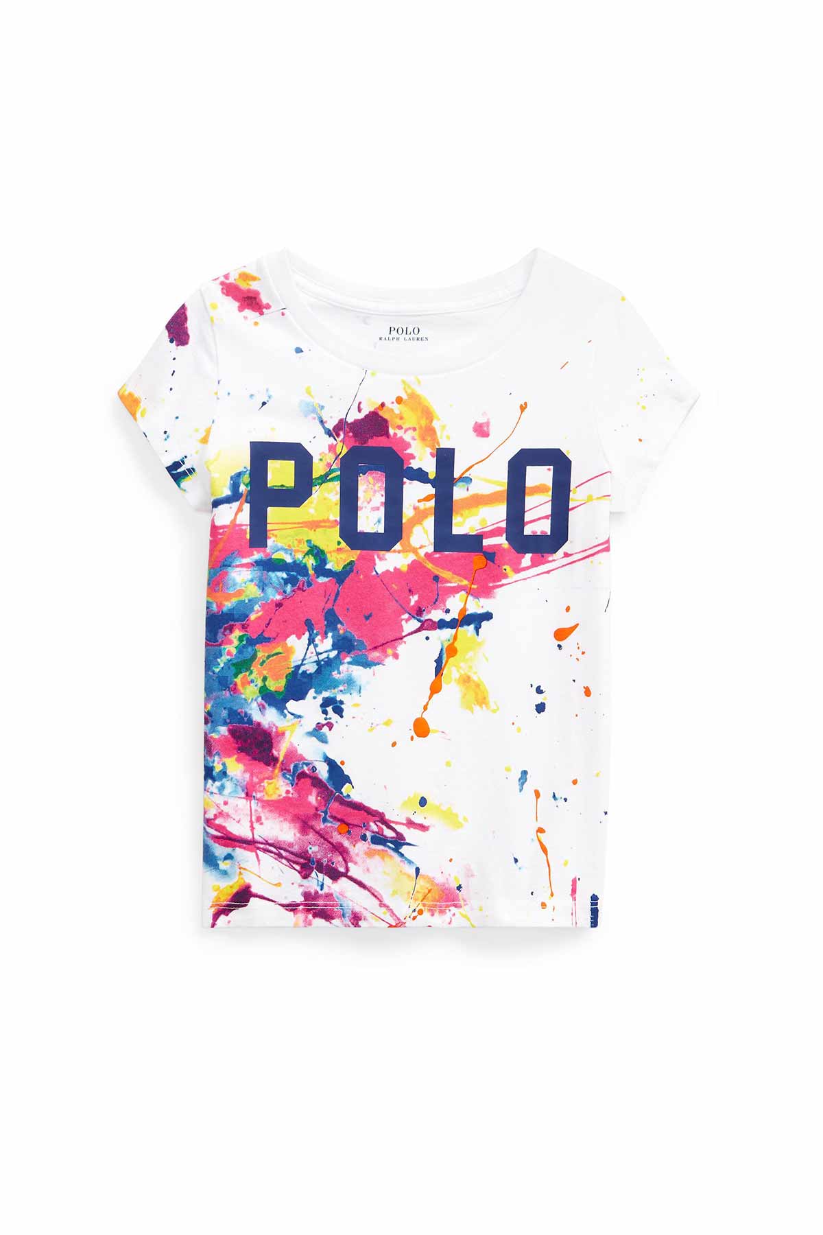Polo Ralph Lauren 4 Yaş Kız Çocuk Boya Efektli T-shirt-Libas Trendy Fashion Store