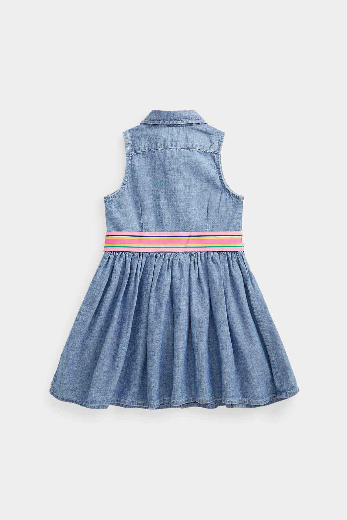 Polo Ralph Lauren 5 Yaş Kız Çocuk Kemerli Denim Elbise-Libas Trendy Fashion Store