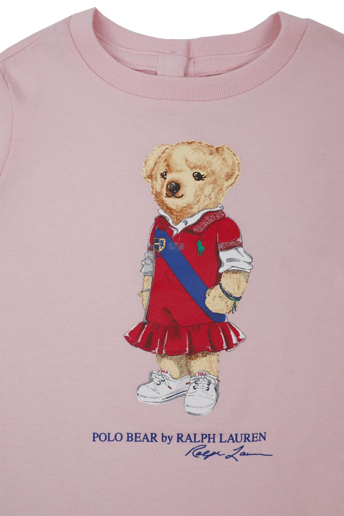Polo Ralph Lauren 12-24 Ay Kız Bebek Polo Bear T-shirt-Libas Trendy Fashion Store