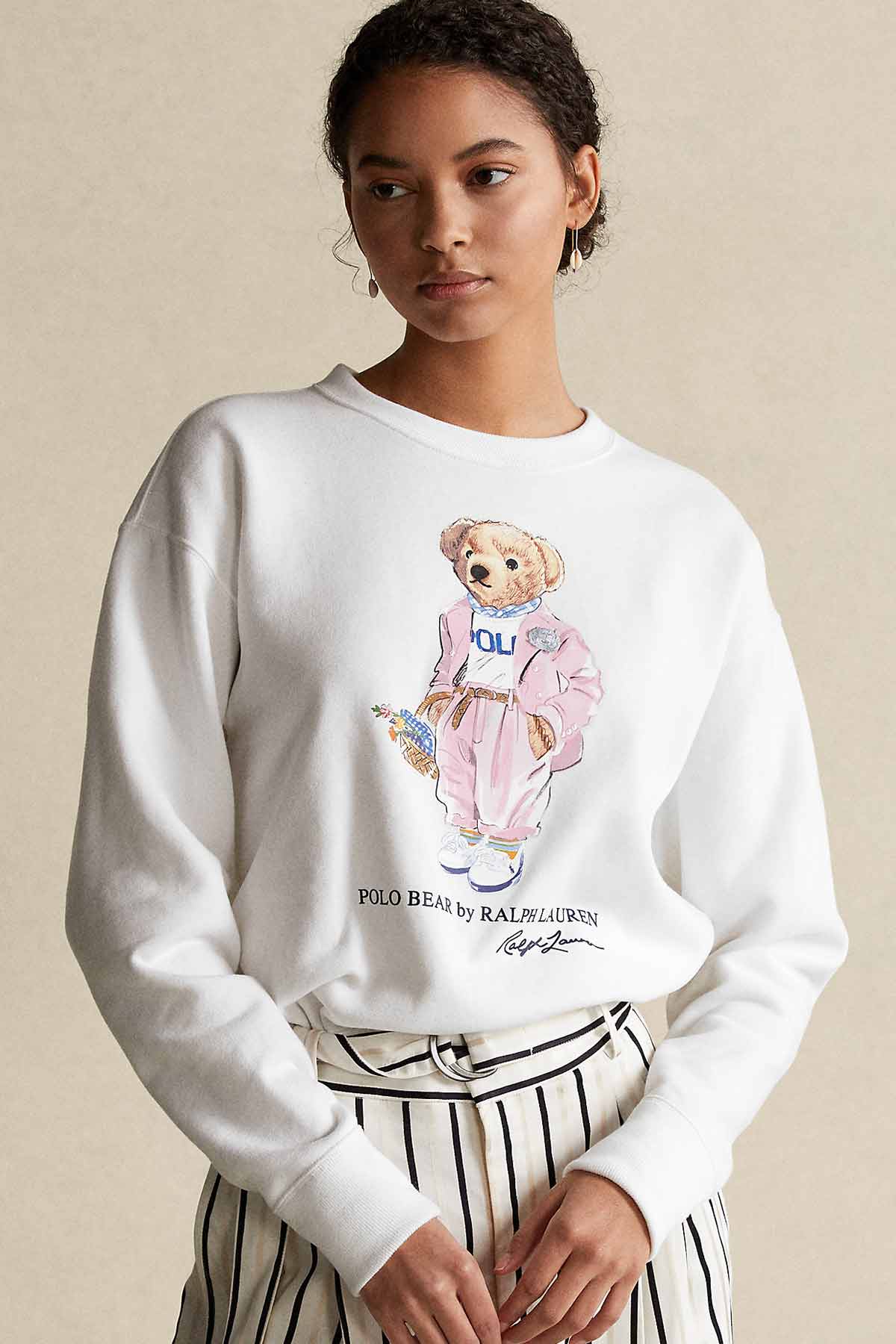 Polo Ralph Lauren Pembe Polo Bear Sweatshirt-Libas Trendy Fashion Store