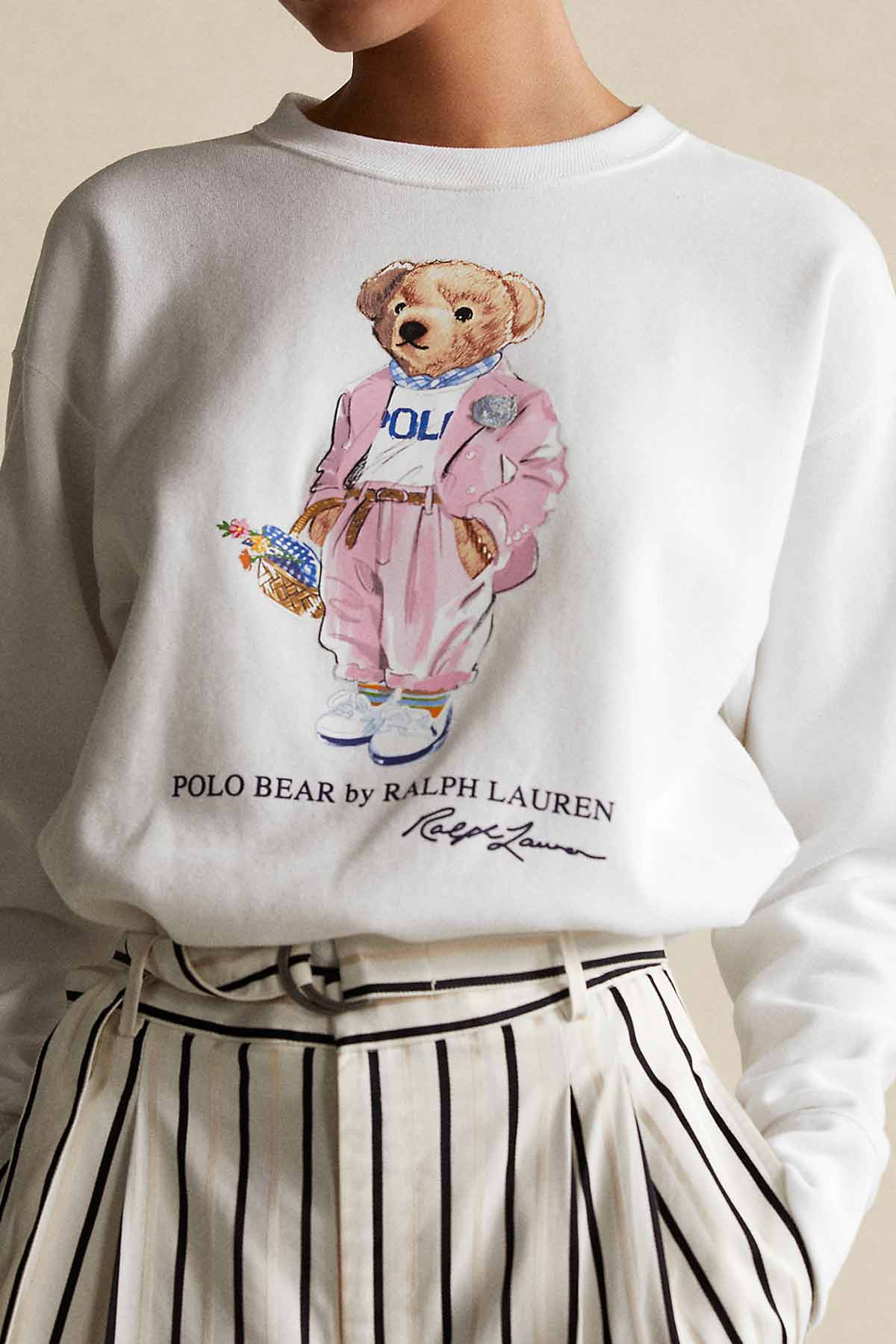 Polo Ralph Lauren Pembe Polo Bear Sweatshirt-Libas Trendy Fashion Store