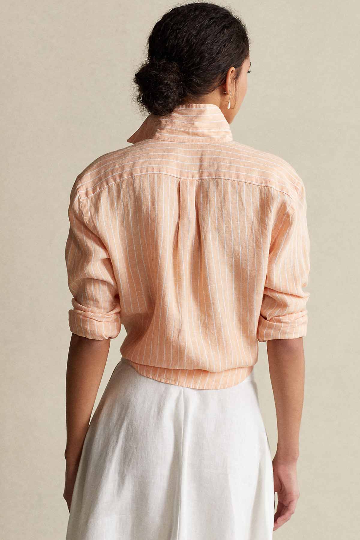 Polo Ralph Lauren Rahat Kesim Çizgili Keten Gömlek-Libas Trendy Fashion Store