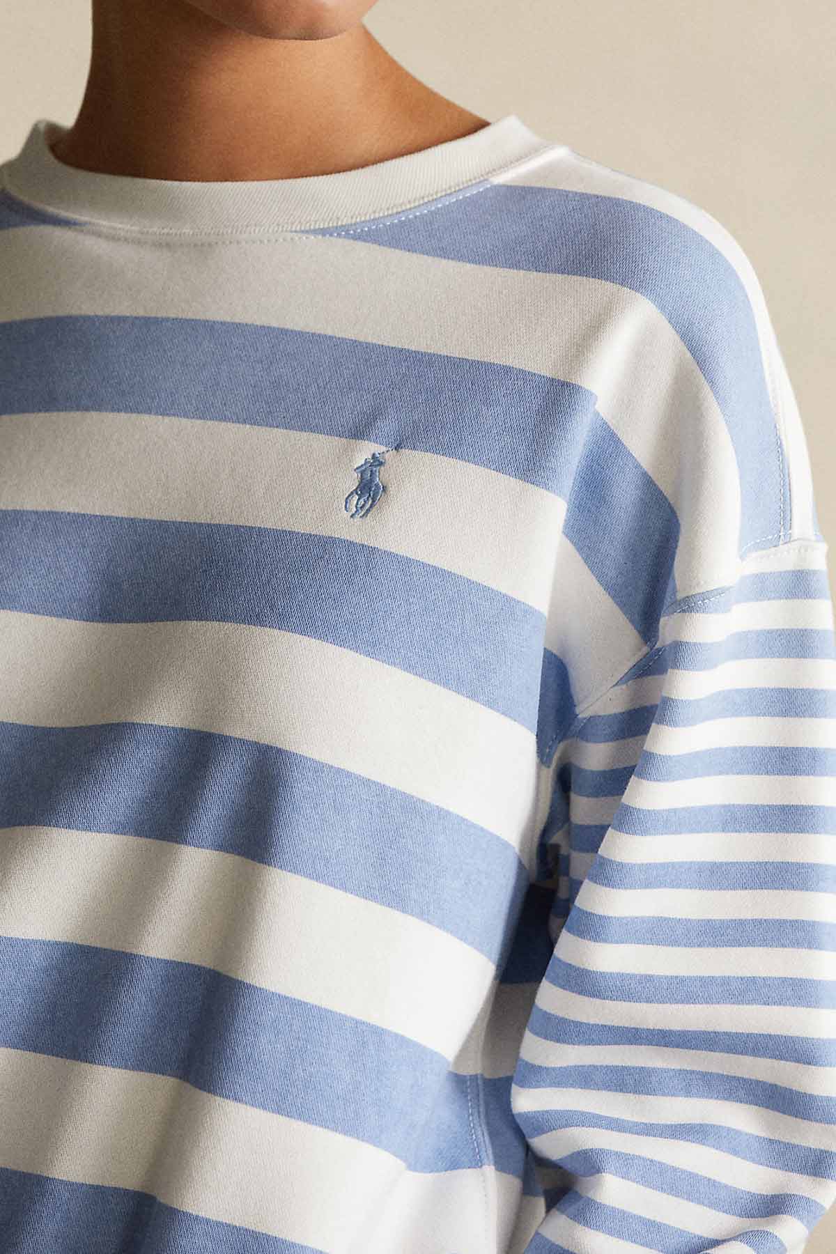 Polo Ralph Lauren Yuvarlak Yaka Çizgili Sweatshirt-Libas Trendy Fashion Store
