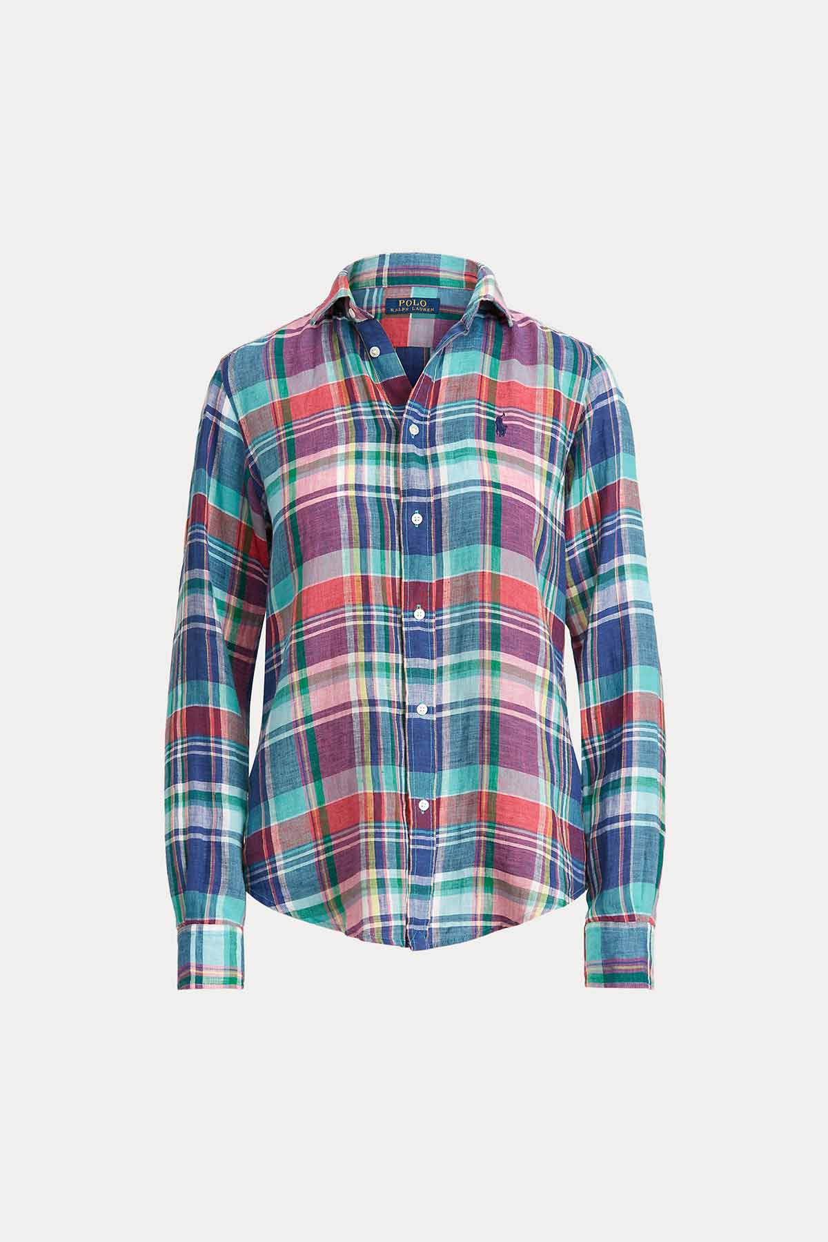 Polo Ralph Lauren Classic Fit Renkli Ekoseli Keten Gömlek-Libas Trendy Fashion Store