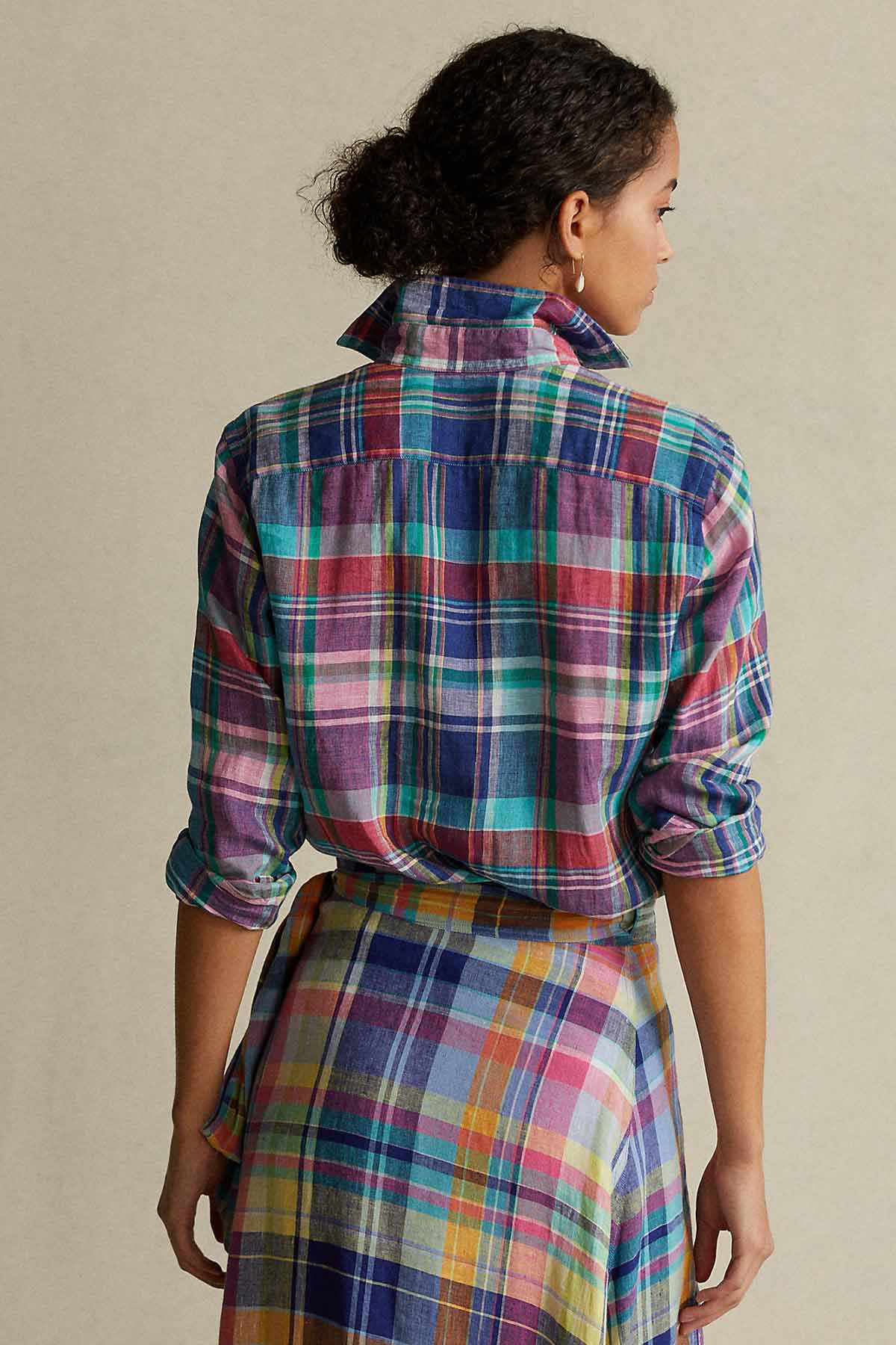 Polo Ralph Lauren Classic Fit Renkli Ekoseli Keten Gömlek-Libas Trendy Fashion Store