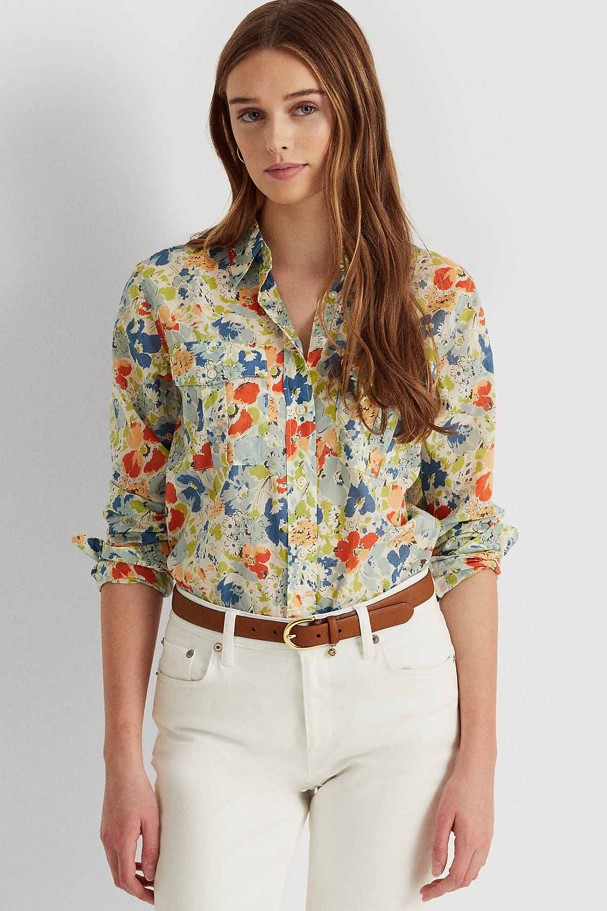 Polo Ralph Lauren Renkli Çiçek Desenli Gömlek-Libas Trendy Fashion Store