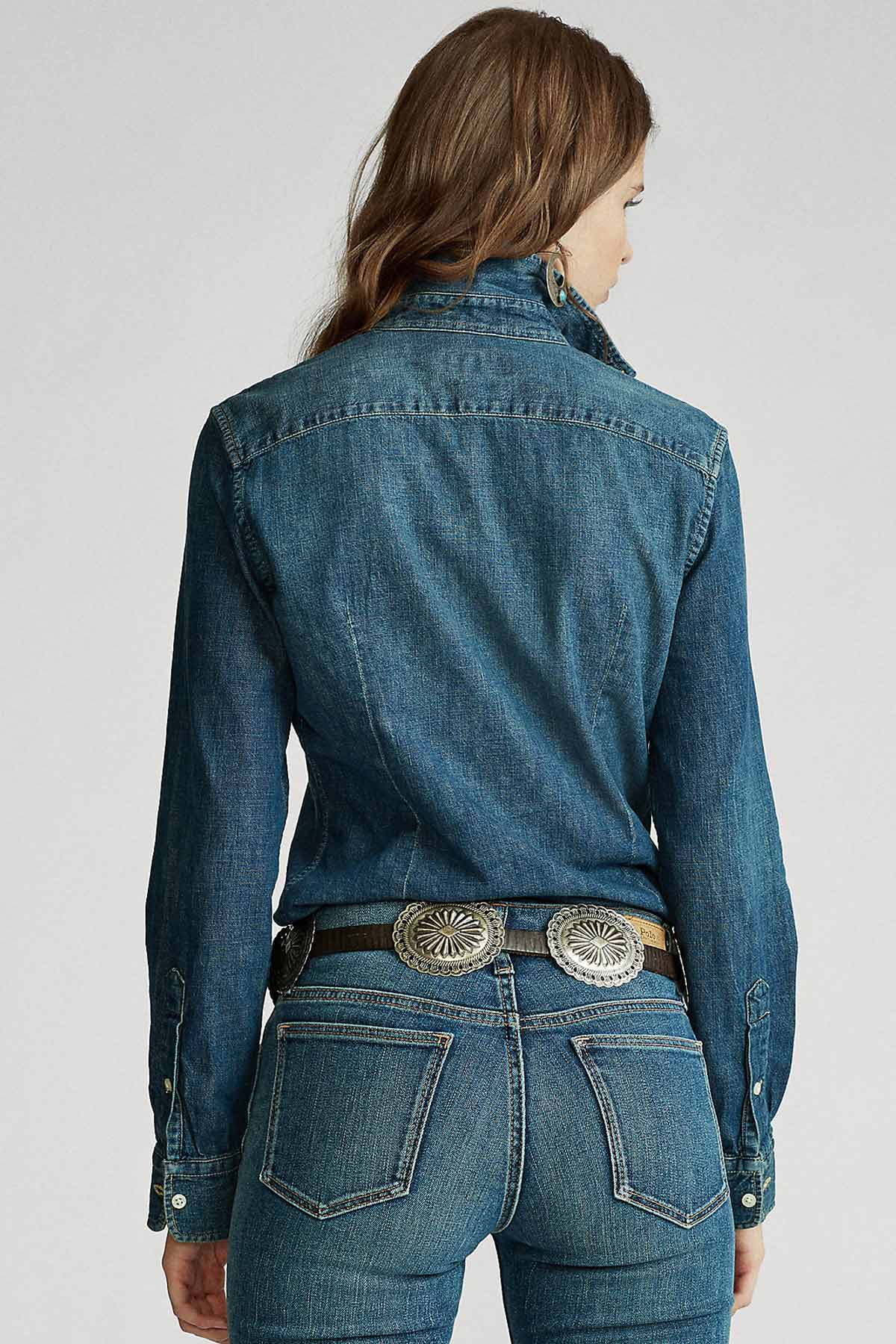 Polo Ralph Lauren Custom Fit Denim Gömlek-Libas Trendy Fashion Store