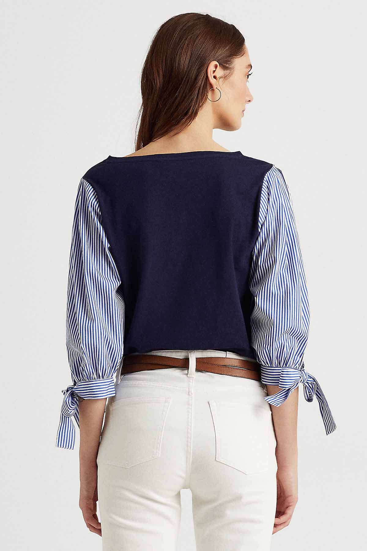 Polo Ralph Lauren Kayık Yaka Çizgili Kollu T-shirt-Libas Trendy Fashion Store