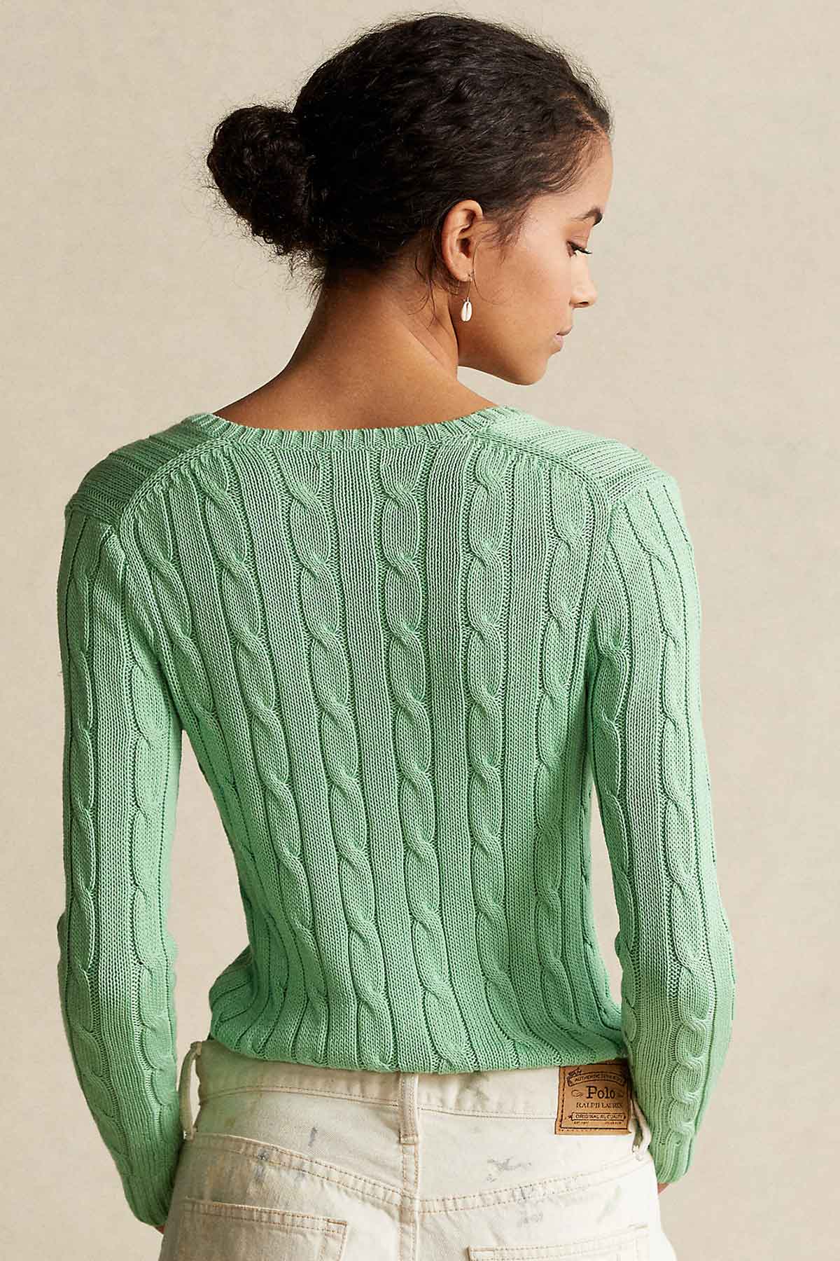 Polo Ralph Lauren Pima Cotton V Yaka Slim Fit Saç Örgü Triko-Libas Trendy Fashion Store