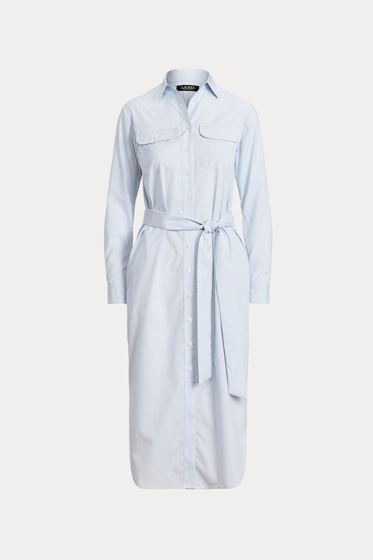 Polo Ralph Lauren Çizgili Belden Kuşaklı Gömlek Elbise-Libas Trendy Fashion Store