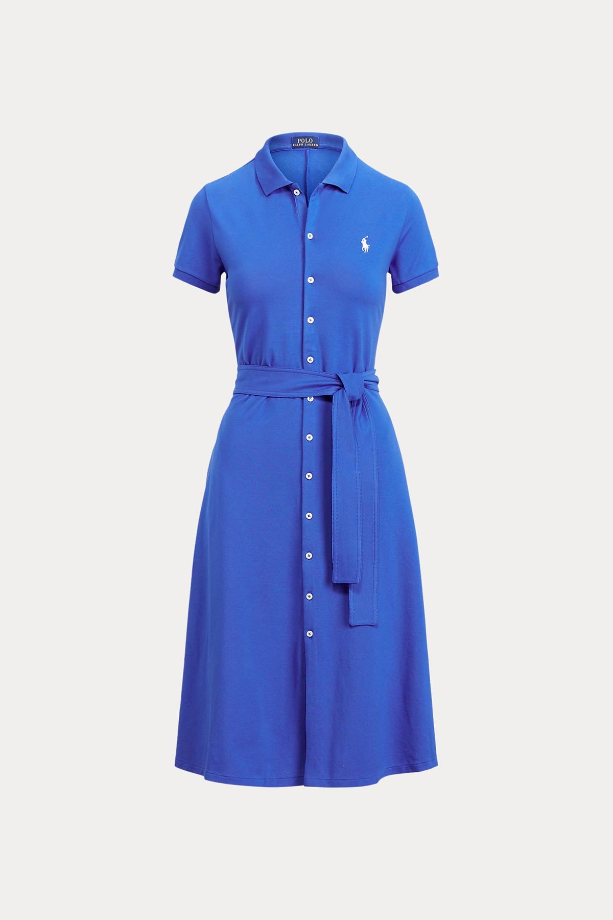 Polo Ralph Lauren A Kesim Belden Kuşaklı Polo Yaka Gömlek Elbise-Libas Trendy Fashion Store