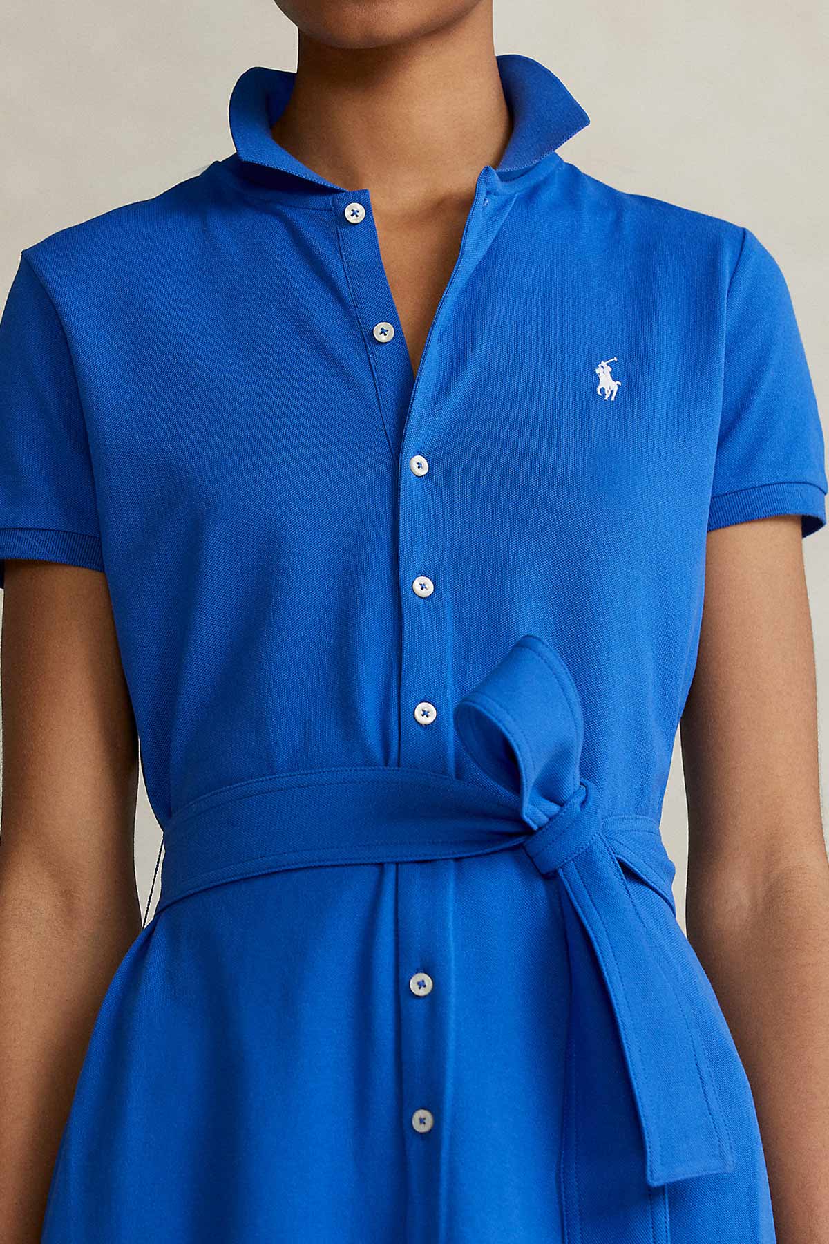 Polo Ralph Lauren A Kesim Belden Kuşaklı Polo Yaka Gömlek Elbise-Libas Trendy Fashion Store