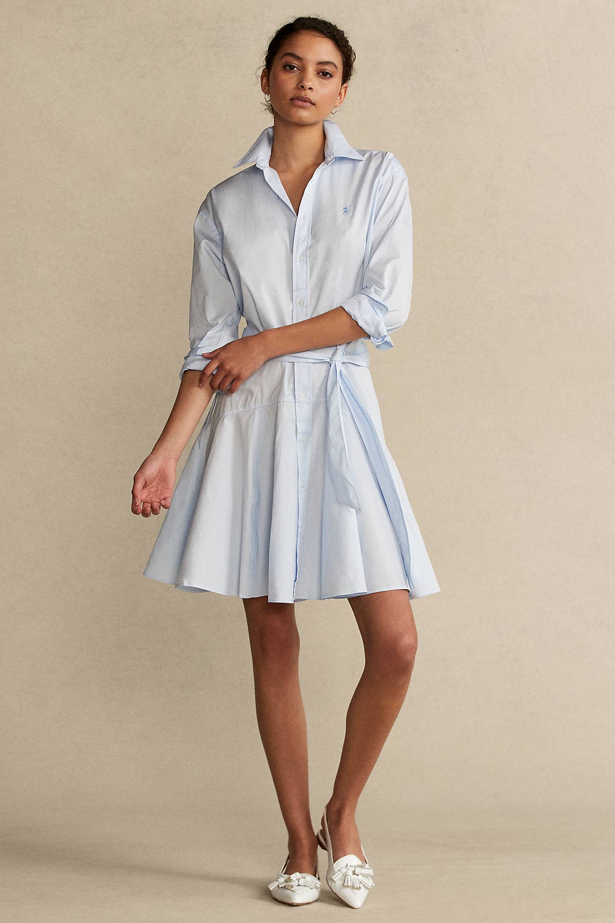 Polo Ralph Lauren Diz Üstü Belden Kuşaklı Gömlek Elbise-Libas Trendy Fashion Store