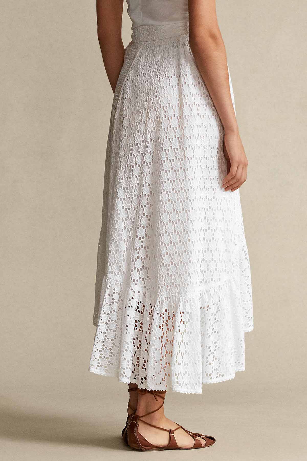 Polo Ralph Lauren Fisto İşlemeli Yüksek Bel Asimetrik Etek-Libas Trendy Fashion Store