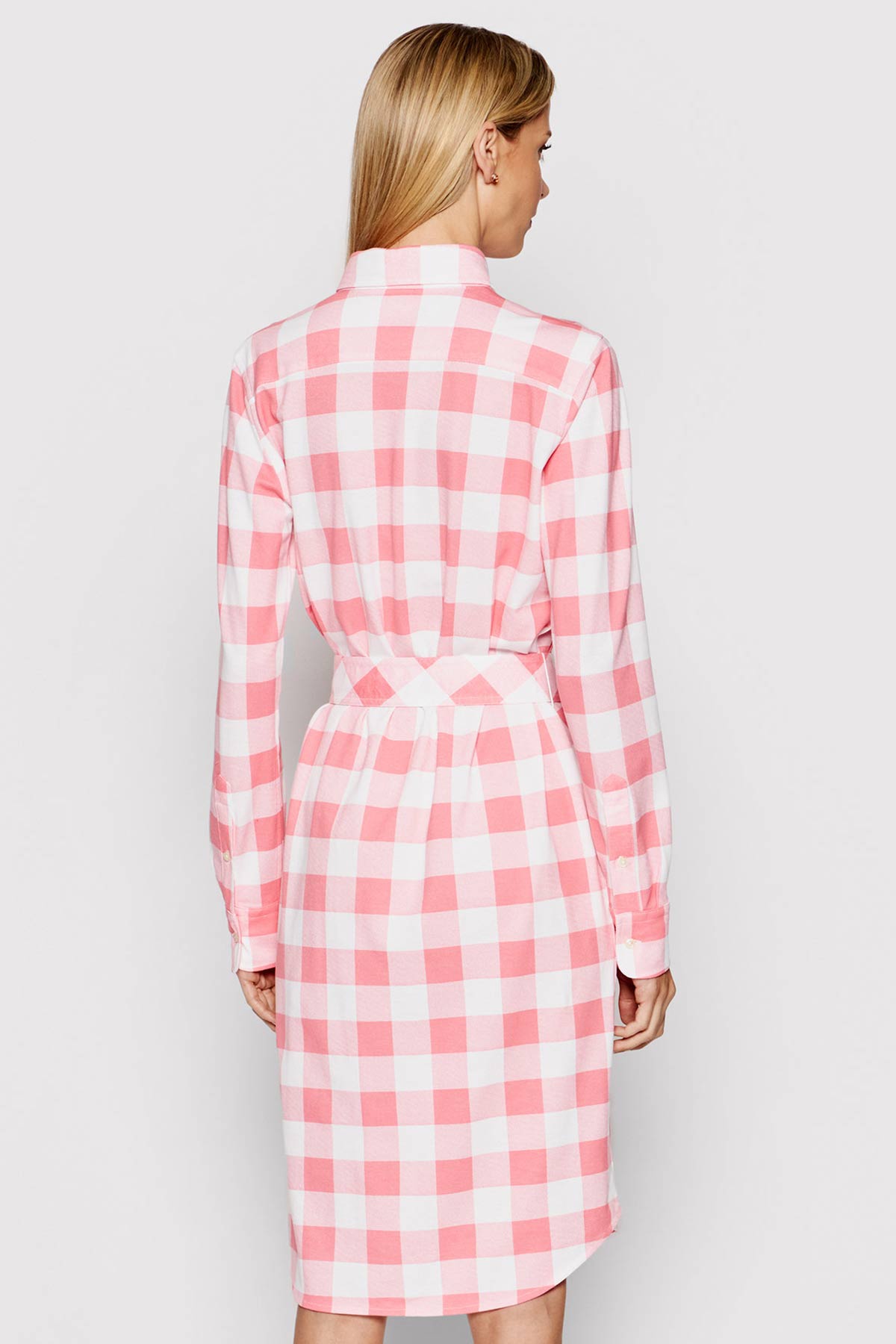 Polo Ralph Lauren Ekoseli Knit Oxford Midi Gömlek Elbise-Libas Trendy Fashion Store