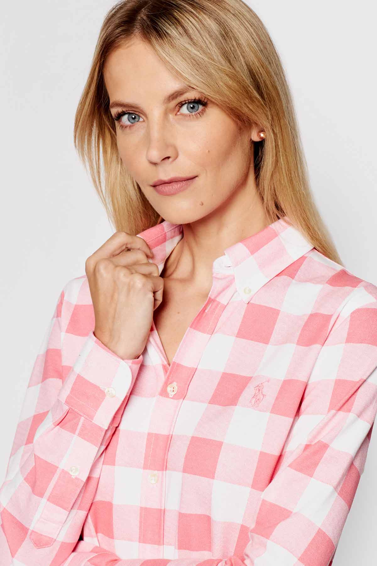 Polo Ralph Lauren Ekoseli Knit Oxford Midi Gömlek Elbise-Libas Trendy Fashion Store