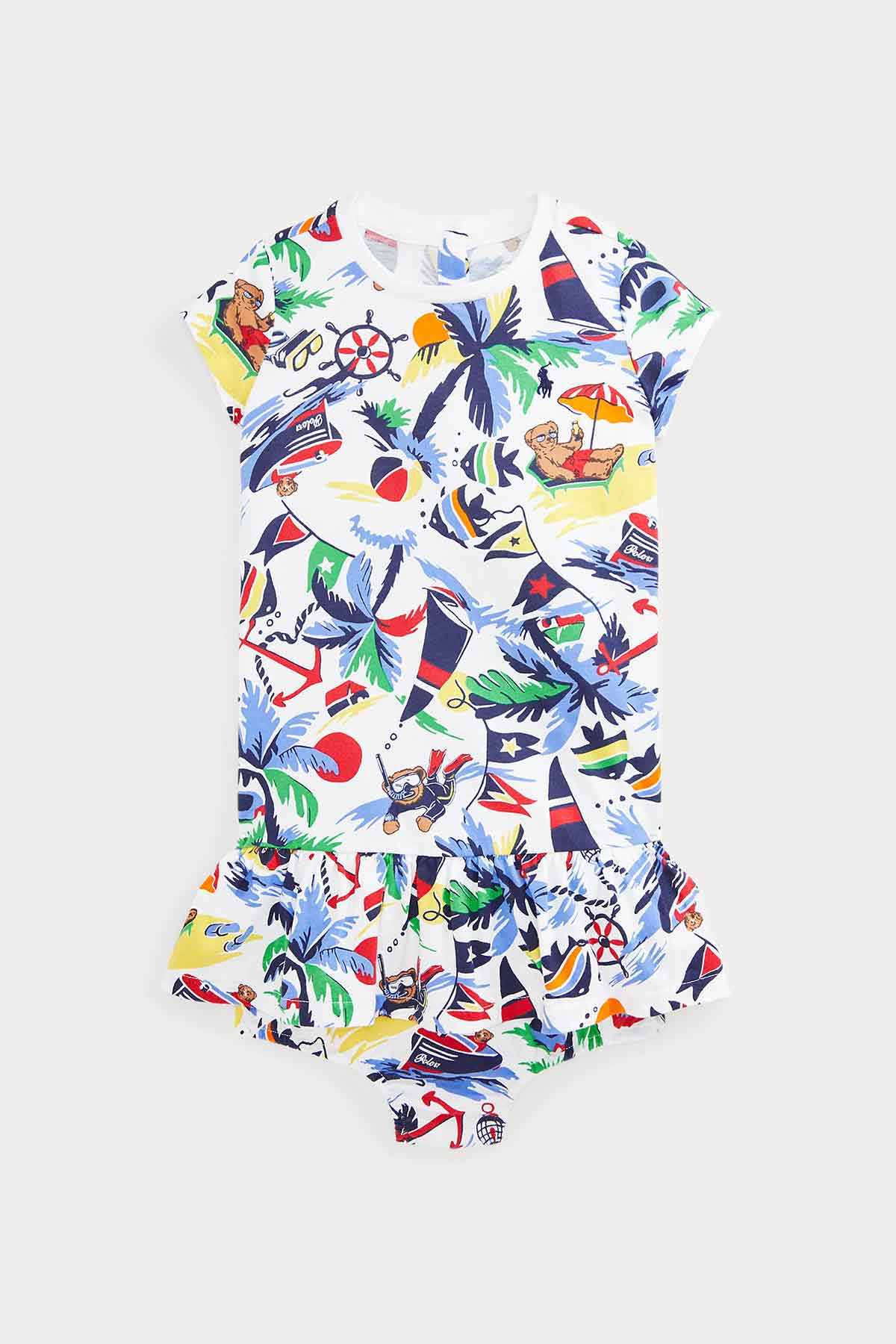 Polo Ralph Lauren 12-24 Ay Kız Bebek Polo Bear Elbise-Libas Trendy Fashion Store