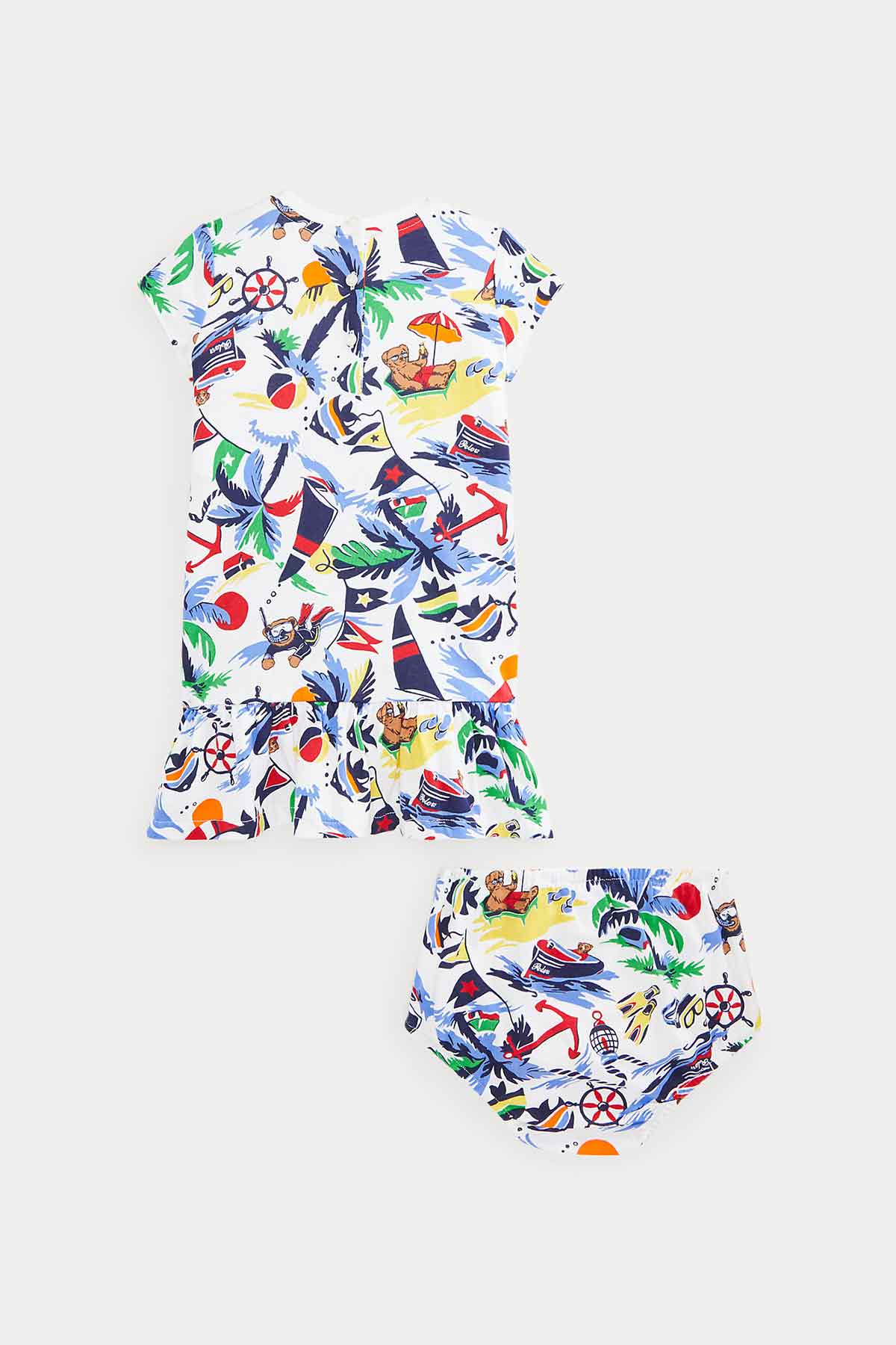 Polo Ralph Lauren 12-24 Ay Kız Bebek Polo Bear Elbise-Libas Trendy Fashion Store