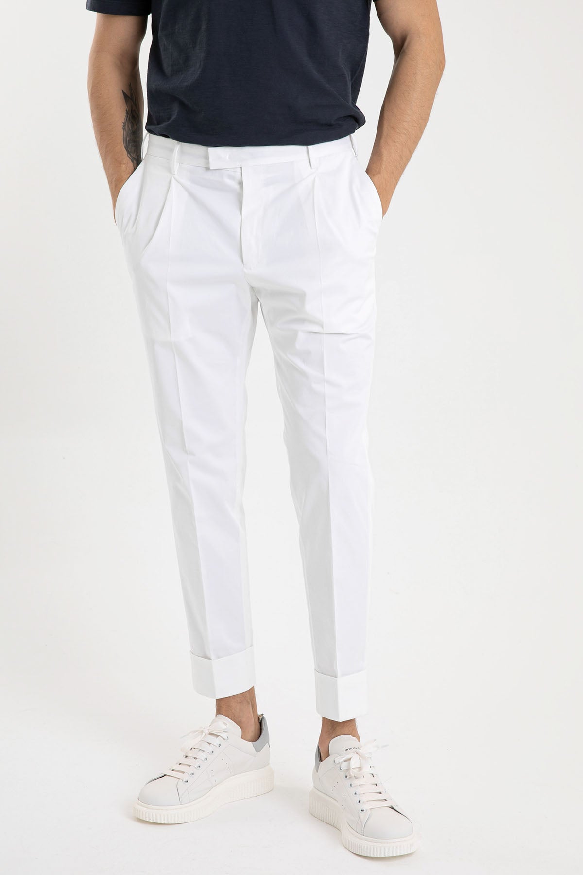 Pantaloni Torino Flicker Kalın Duble Paça Tek Pile Pantolon-Libas Trendy Fashion Store