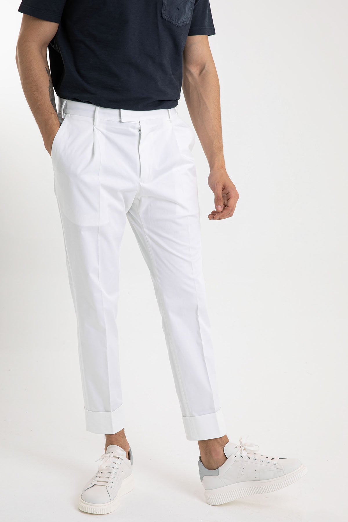 Pantaloni Torino Flicker Kalın Duble Paça Tek Pile Pantolon-Libas Trendy Fashion Store