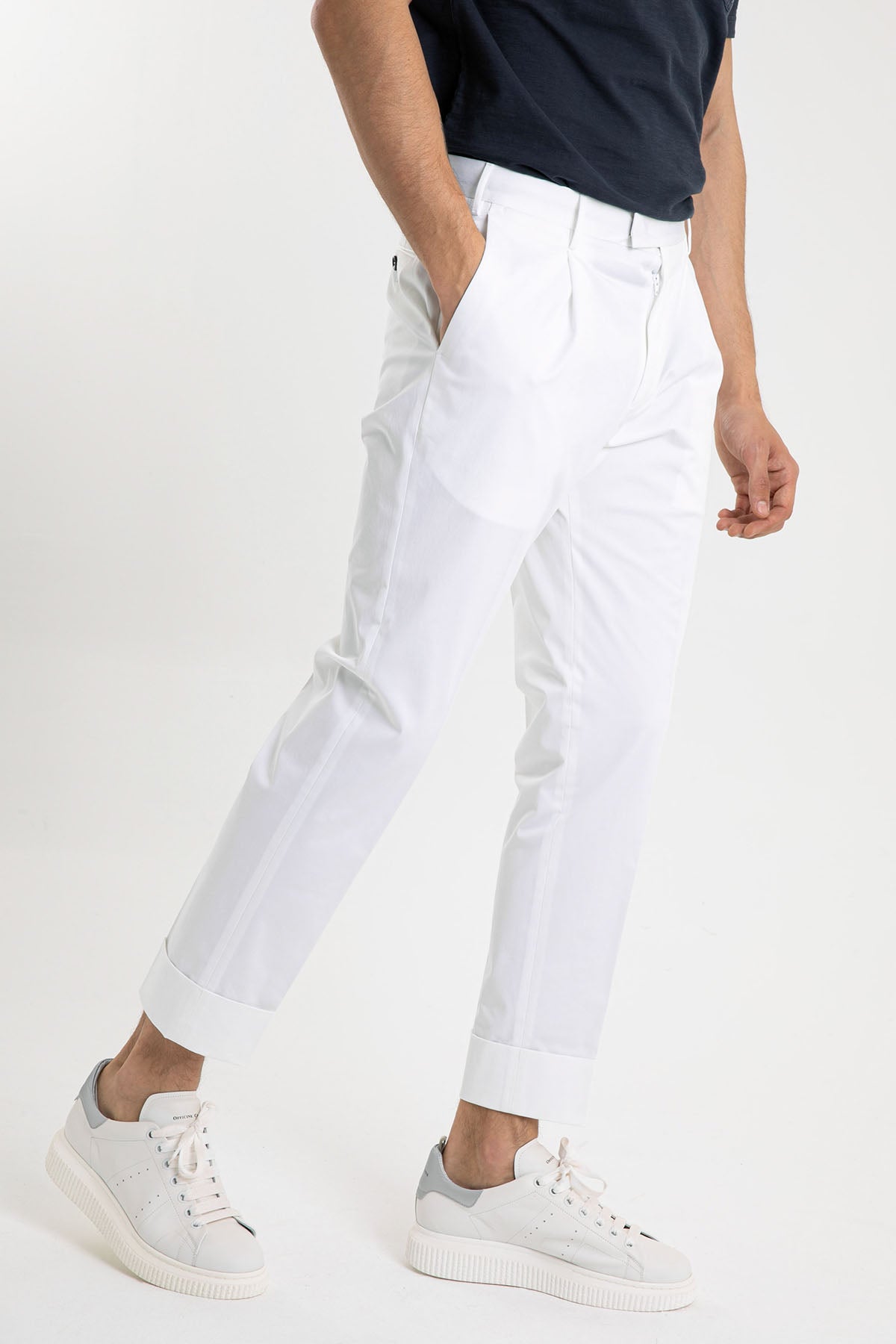 Pantaloni Torino Flicker Kalın Duble Paça Tek Pile Pantolon-Libas Trendy Fashion Store