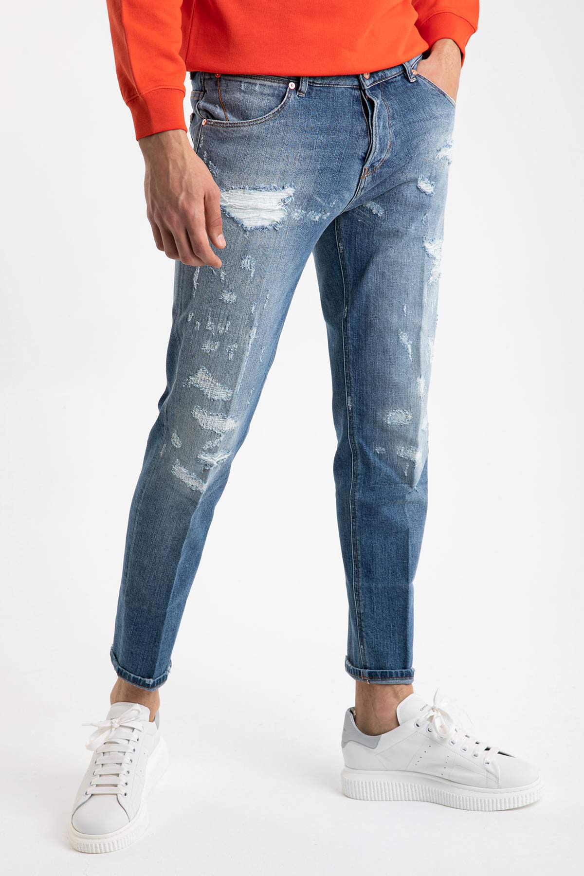 Pantaloni Torino Reggae Fit Yırtık Detaylı Jeans-Libas Trendy Fashion Store
