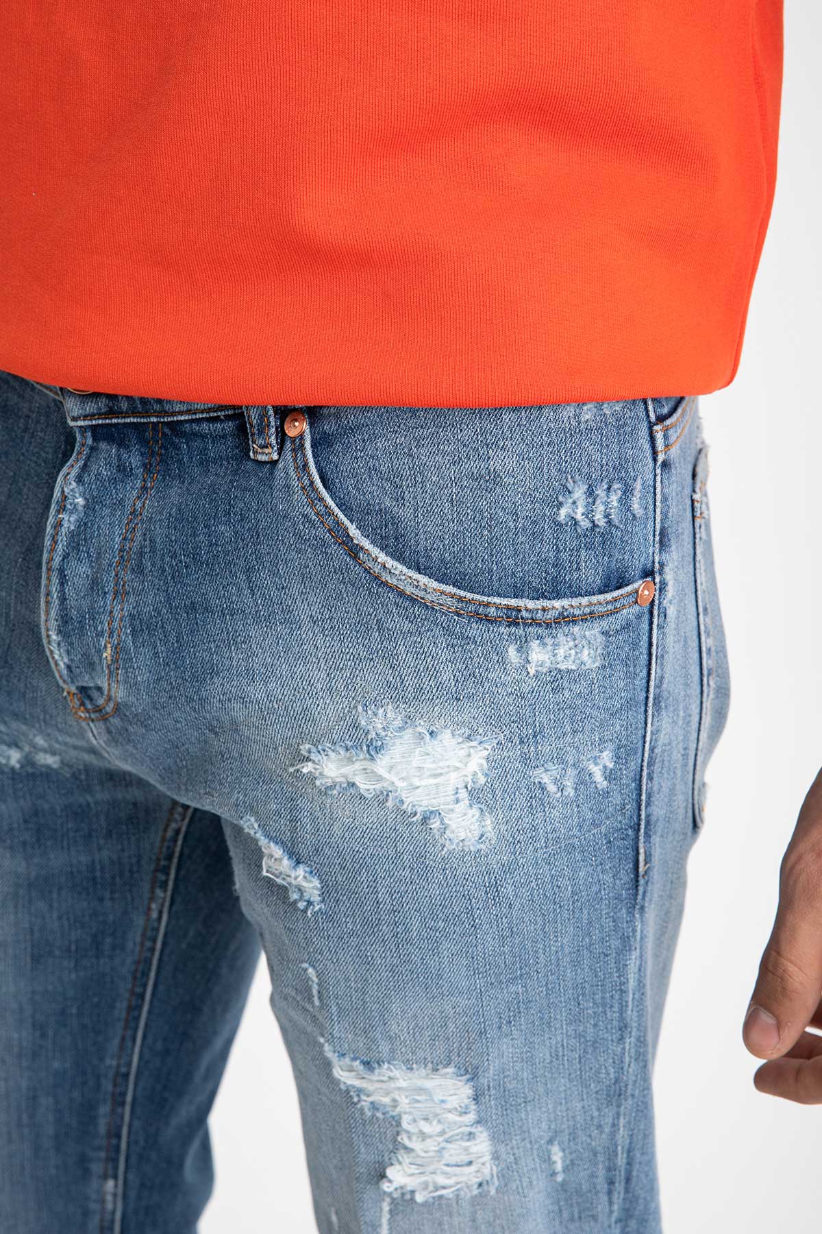 Pantaloni Torino Reggae Fit Yırtık Detaylı Jeans-Libas Trendy Fashion Store