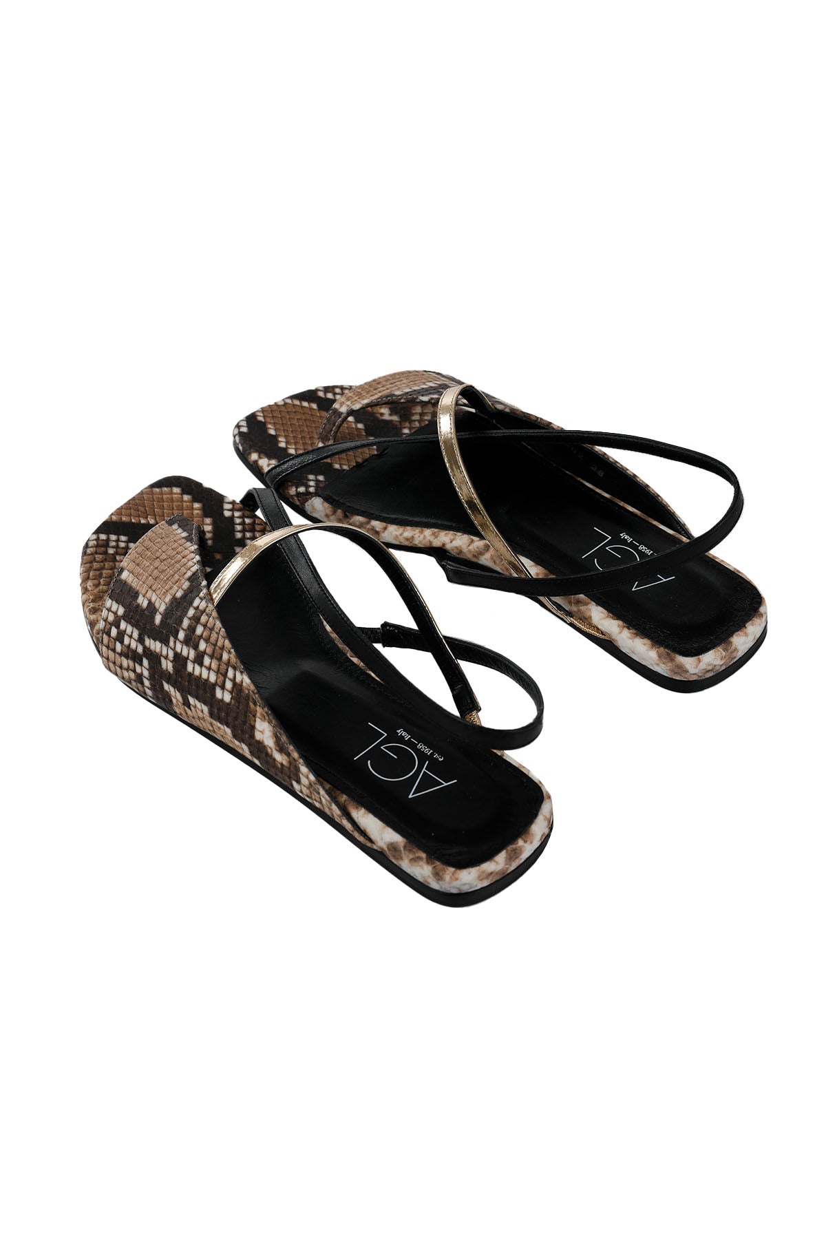 Agl Meriel Küt Burun Piton Sandalet-Libas Trendy Fashion Store