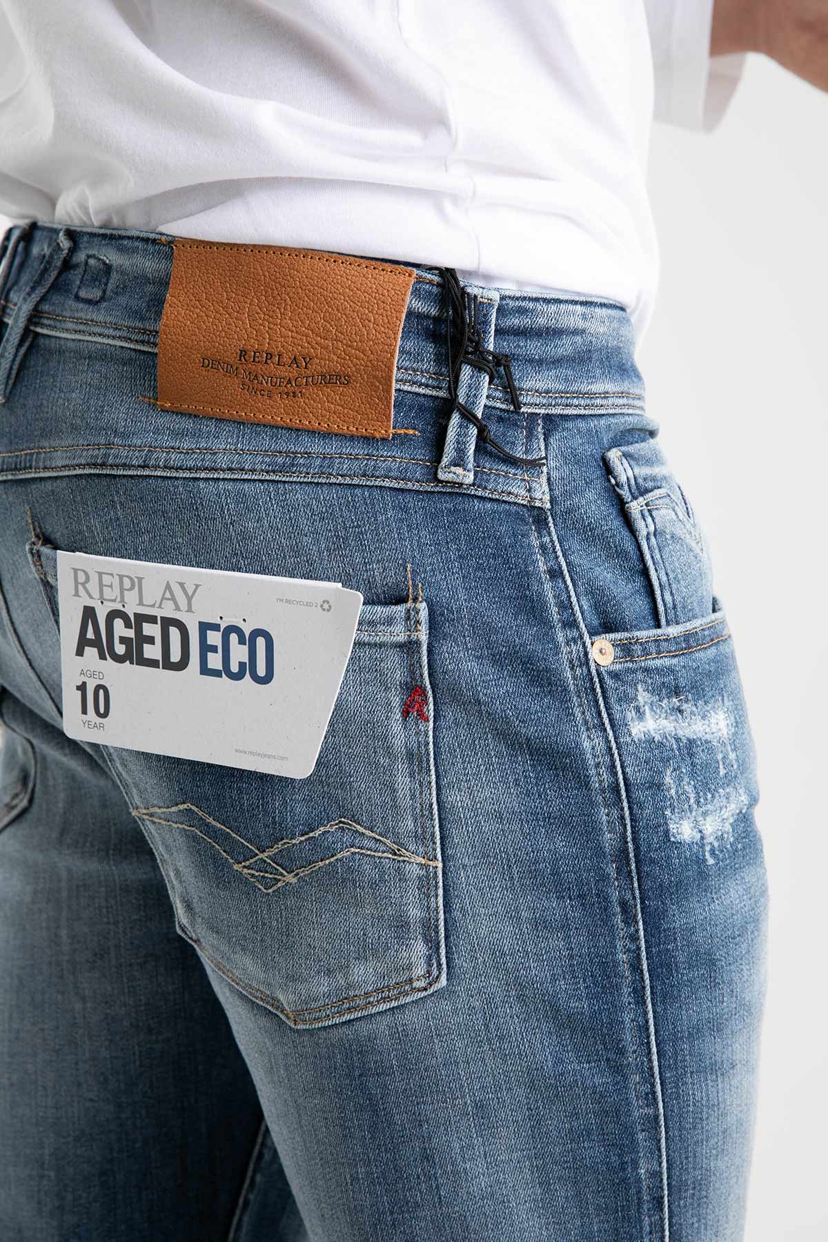 Replay Anbass Yırtık ve Eskitmeli Slim Fit Jeans-Libas Trendy Fashion Store