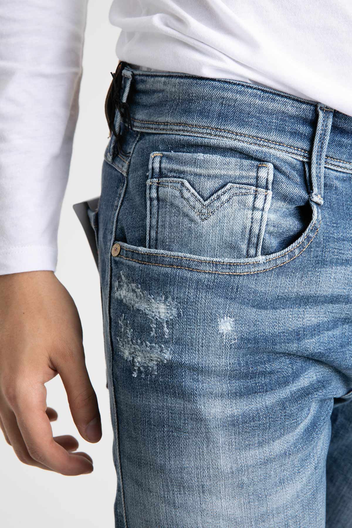 Replay Anbass Yırtık ve Eskitmeli Slim Fit Jeans-Libas Trendy Fashion Store