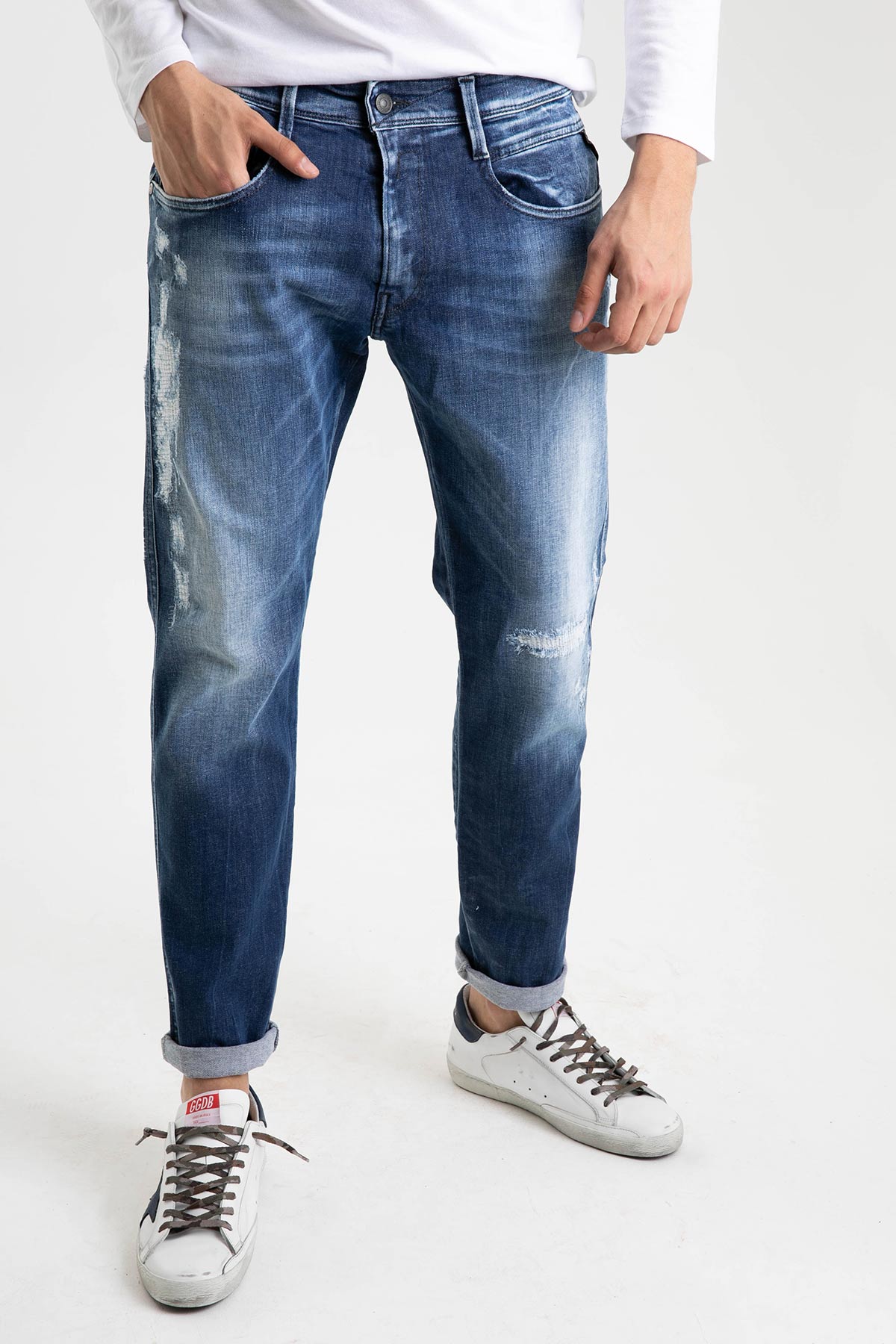 Replay Yırtıklı Anbass Slim Fit Jeans-Libas Trendy Fashion Store
