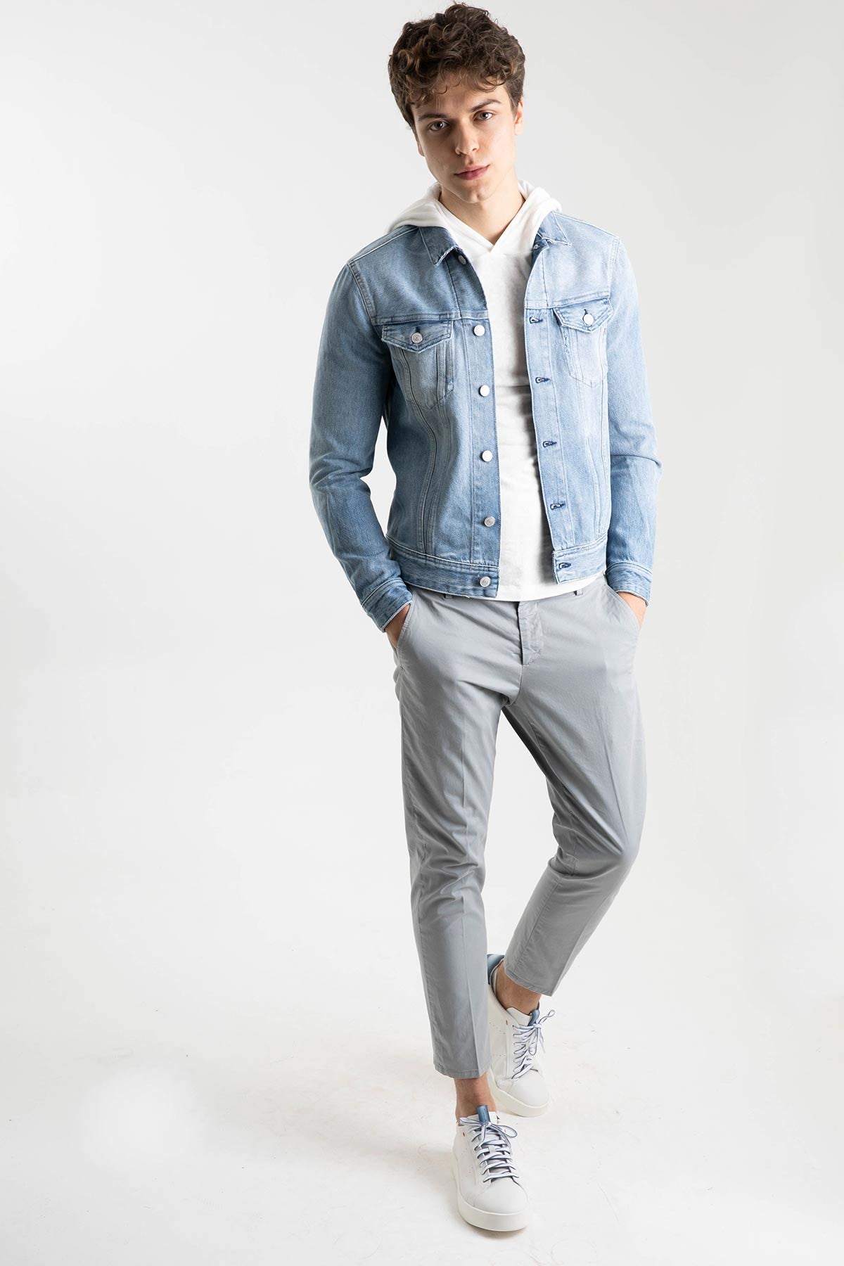 Replay Slim Fit Açık Yıkama Denim Ceket-Libas Trendy Fashion Store
